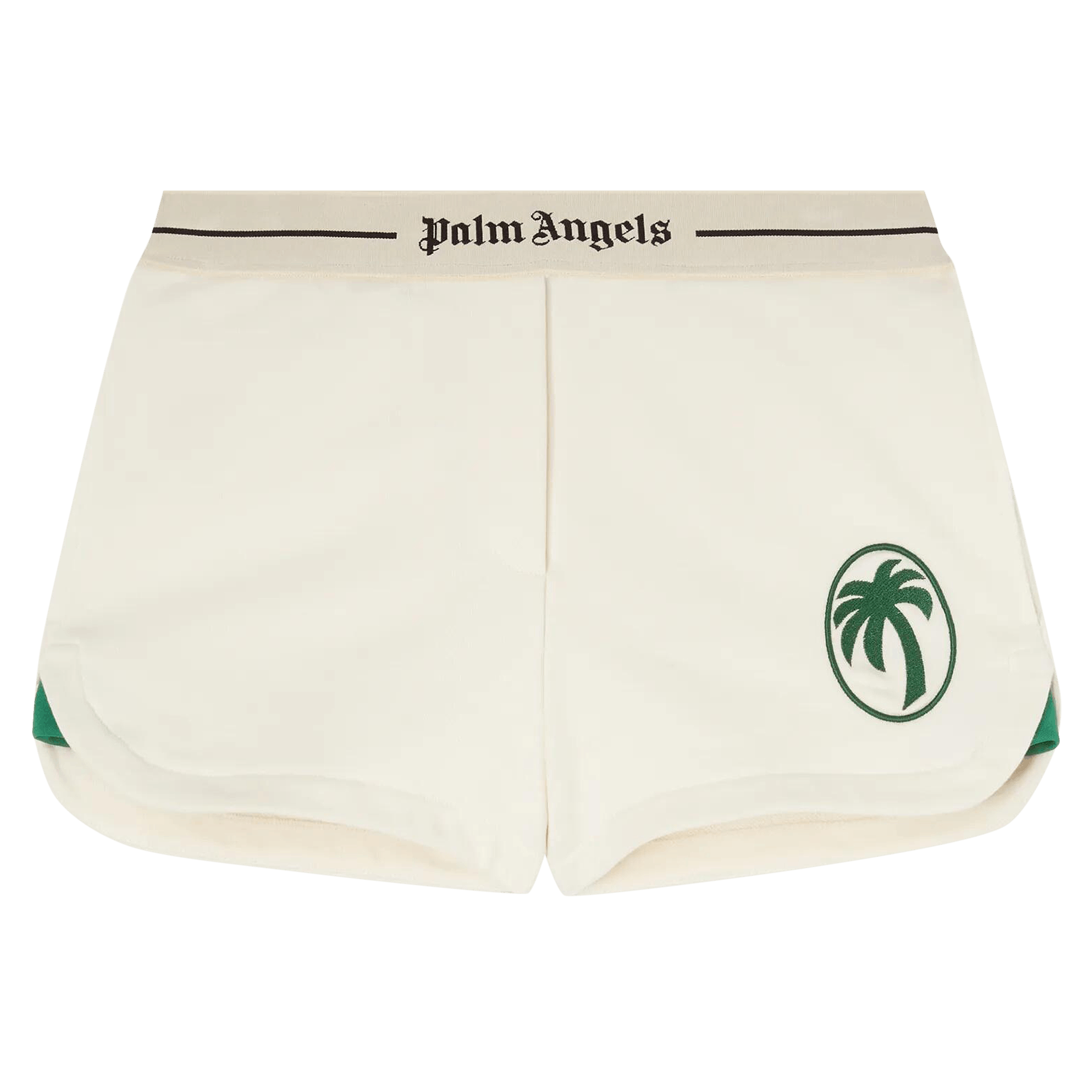 Palm Angels Oval Palm Sweatshorts 'Off White/Forest'