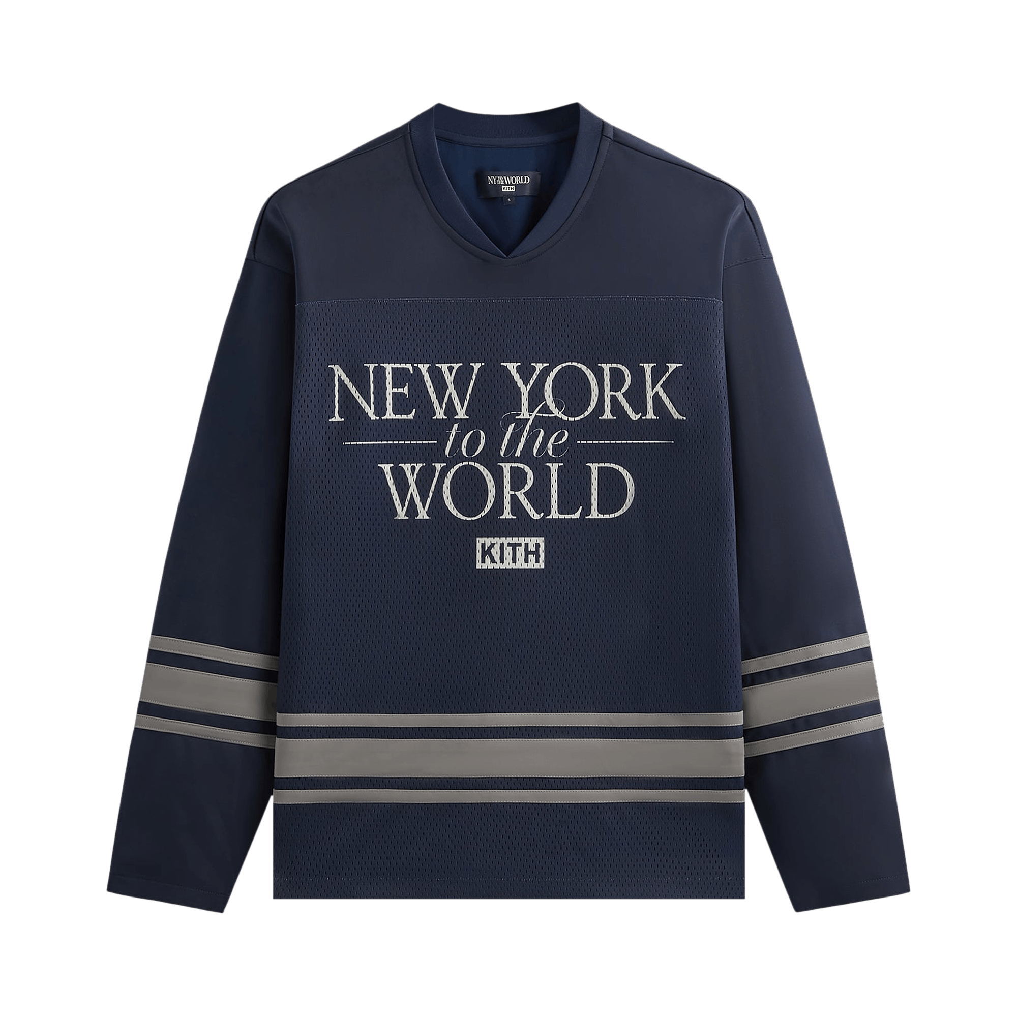 Kith NY to the World Big Apple Malik Long Sleeve Mesh Jersey 'Nocturnal'
