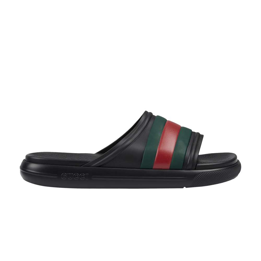 Gucci Web Slide Sandal 'Black Green Red'