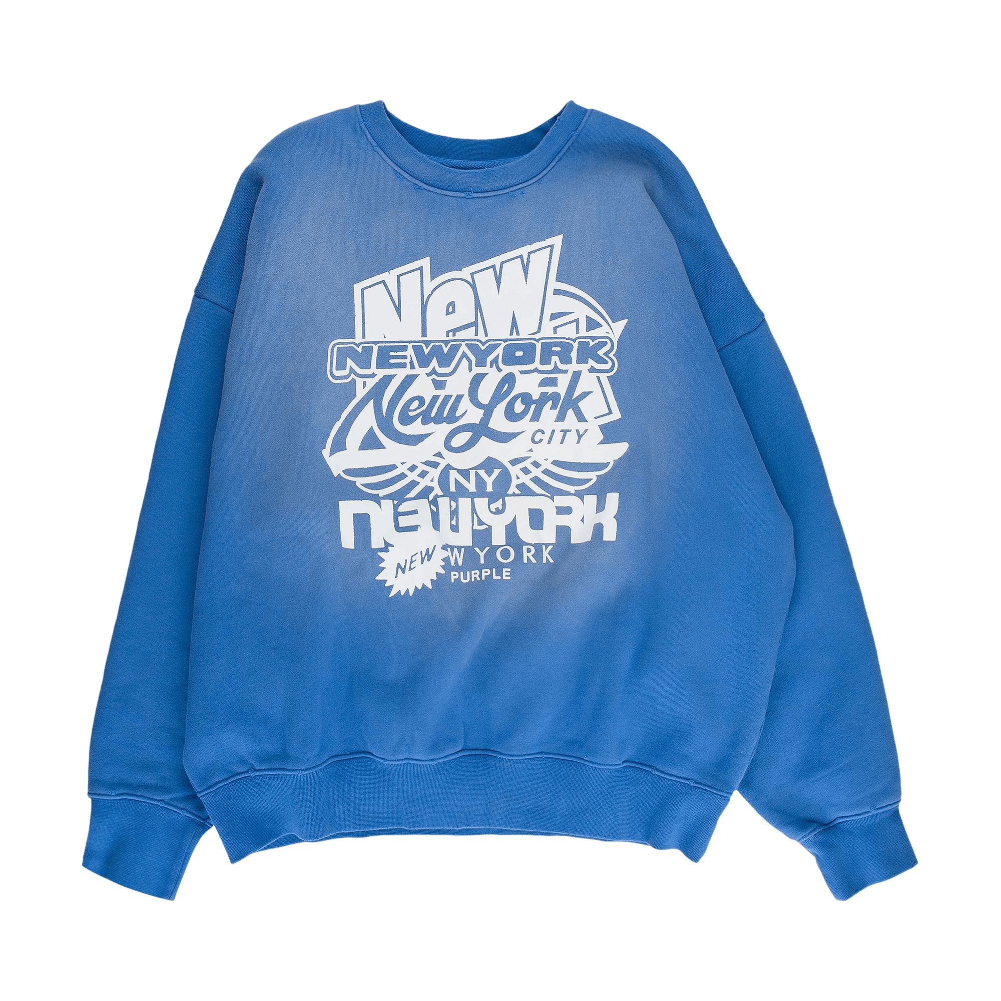 PURPLE BRAND HWT Fleece Crewneck 'Blue'