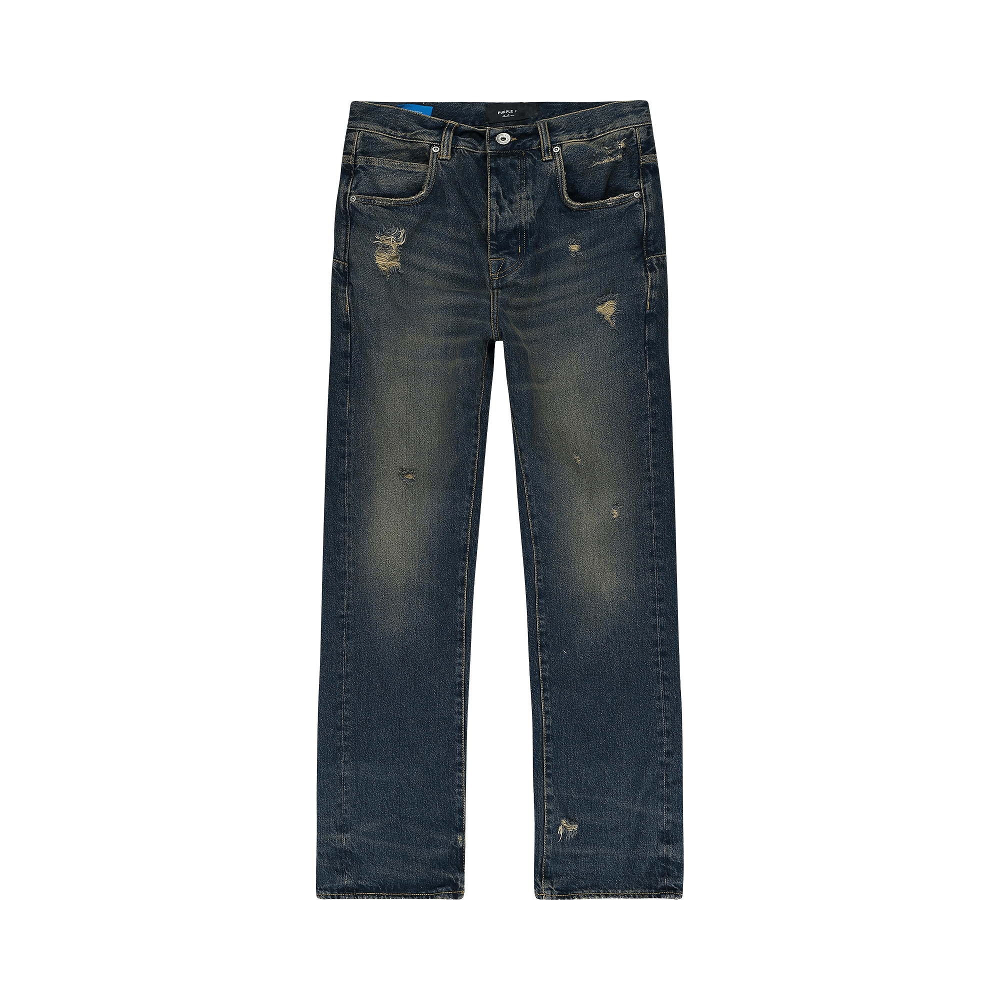 PURPLE BRAND Ripped Wide Leg Jeans 'Indigo'