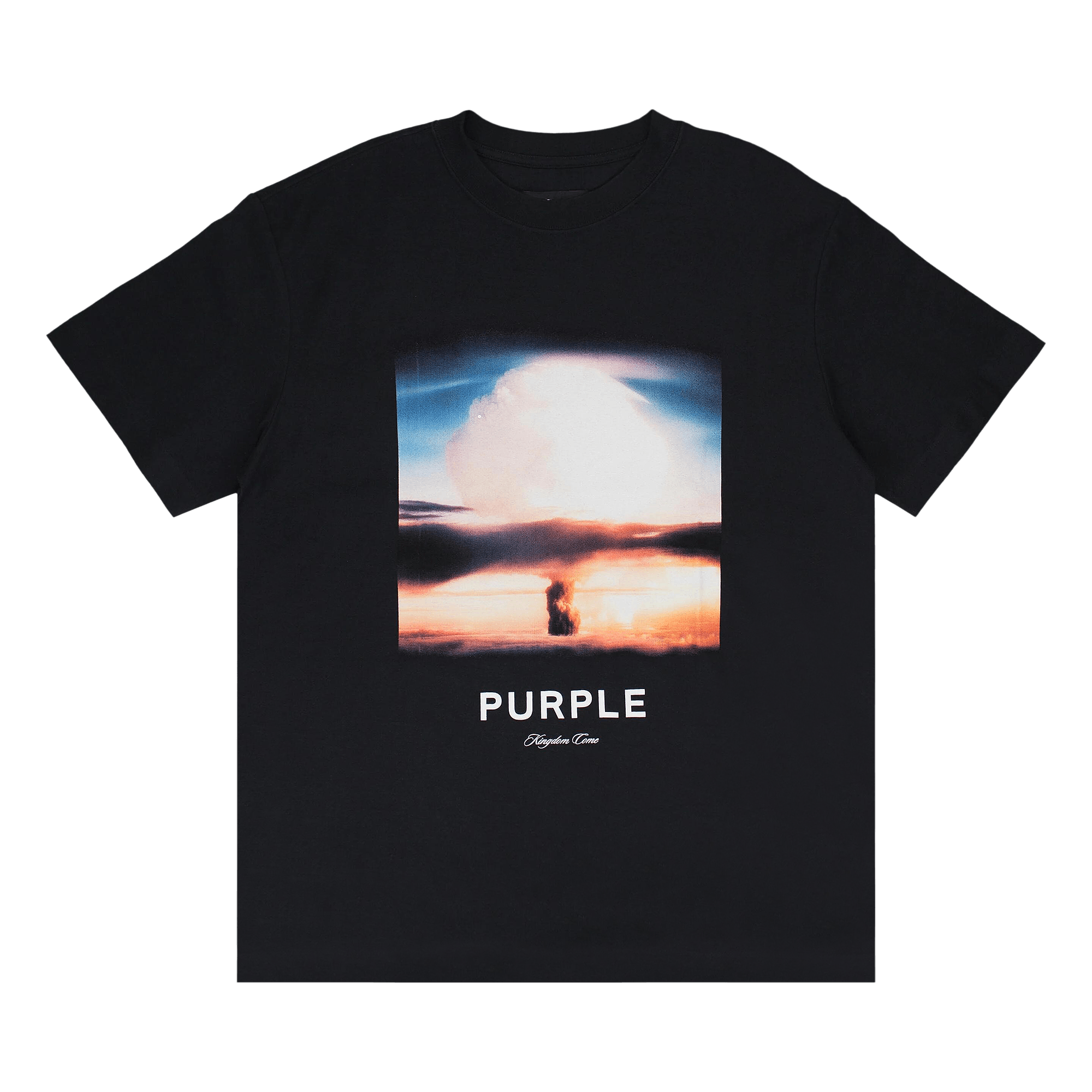 PURPLE BRAND Textured Jersey Short-Sleeve Tee 'Black'