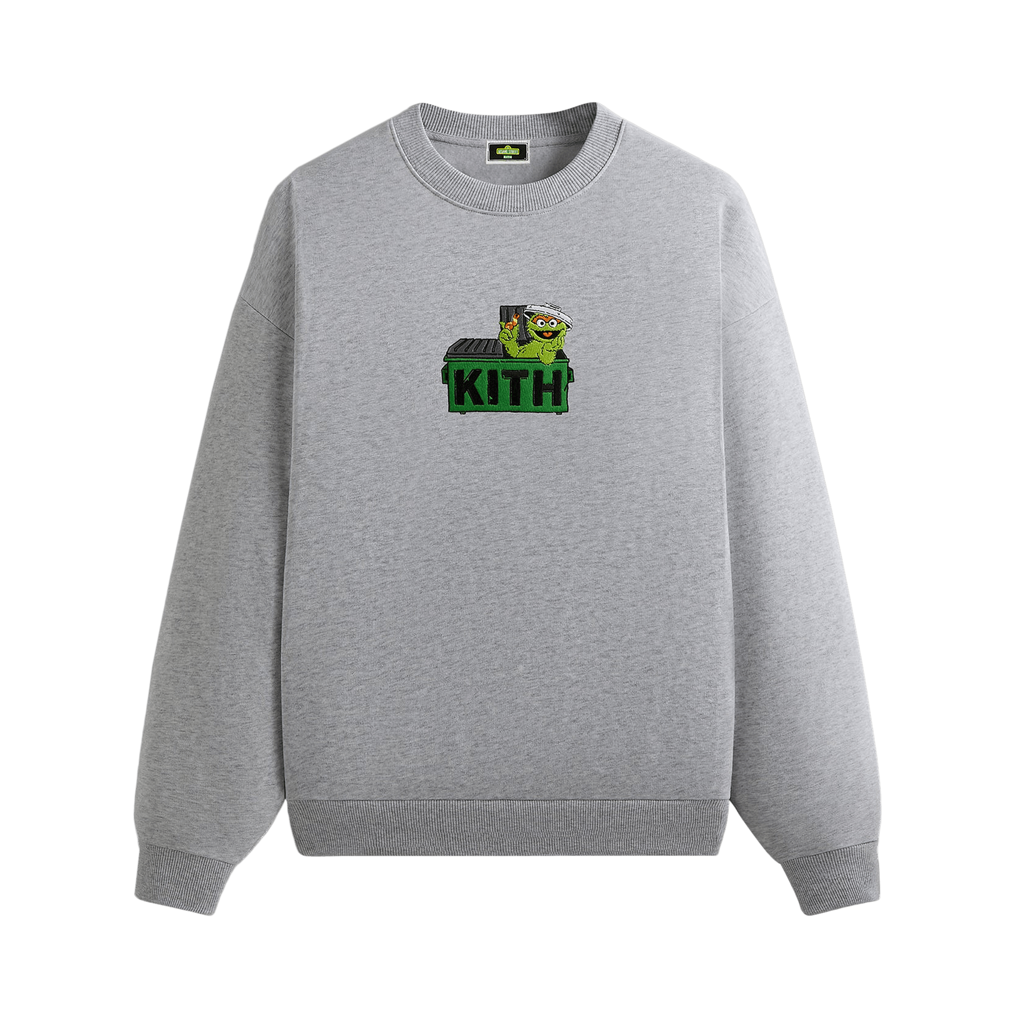 Kith For Sesame Street Oscar The Grouch Nelson Crewneck 'Medium Heather Grey'