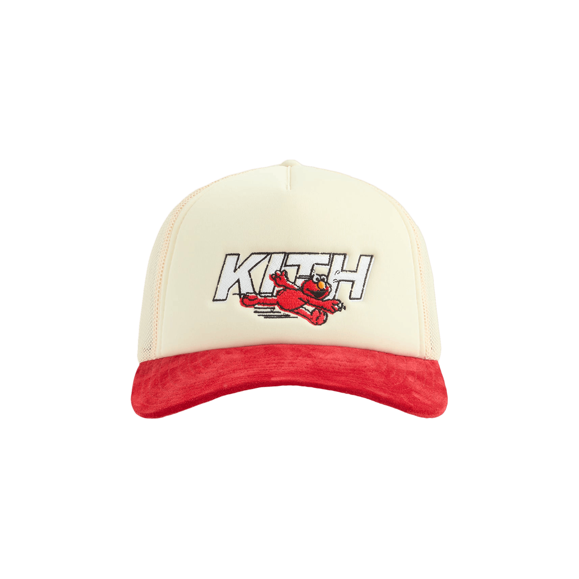 Kith For Sesame Street Fast Elmo Nolan Trucker Cap 'Sandrift'