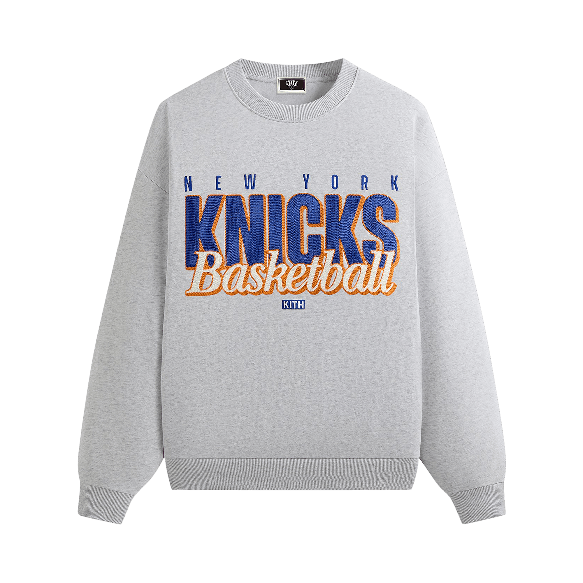 Kith For The New York Knicks Classic Vintage Nelson Crewneck 'Light Heather Grey'
