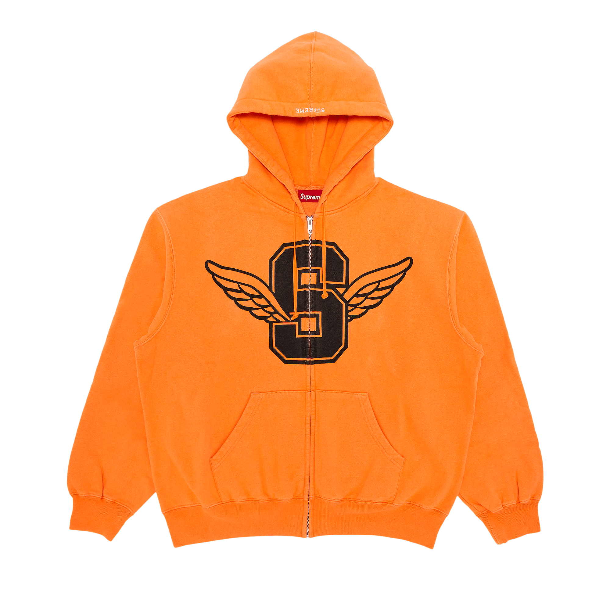 Supreme Wings Zip Up Hooded Sweatshirt 'Light Orange'