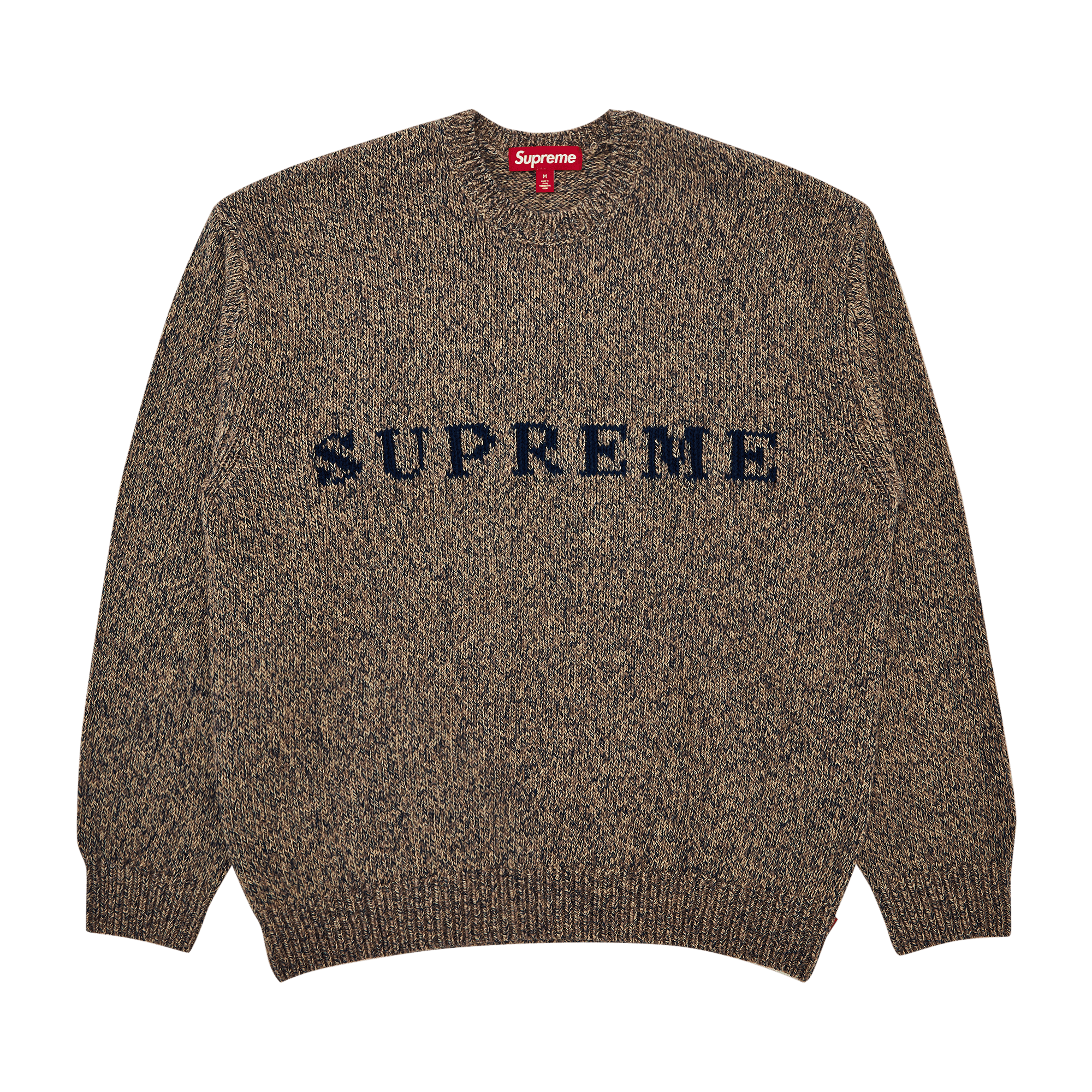 Supreme Contrast Logo Sweater 'Taupe Mélange'