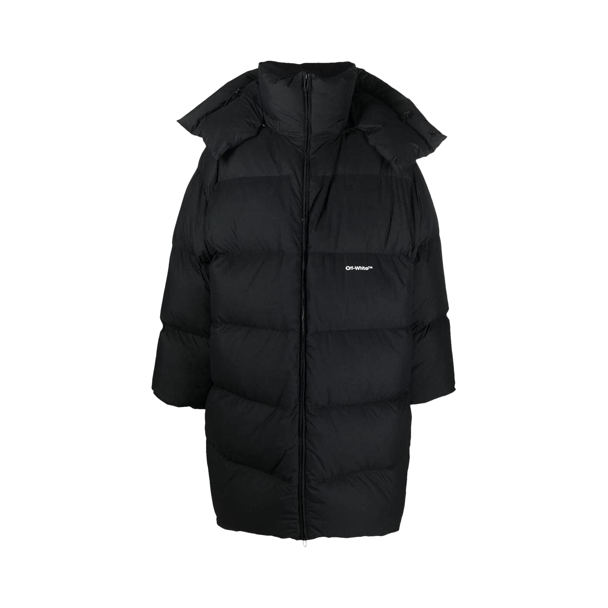 Off-White Bounce Hooded Down Long Puffer 'Black'