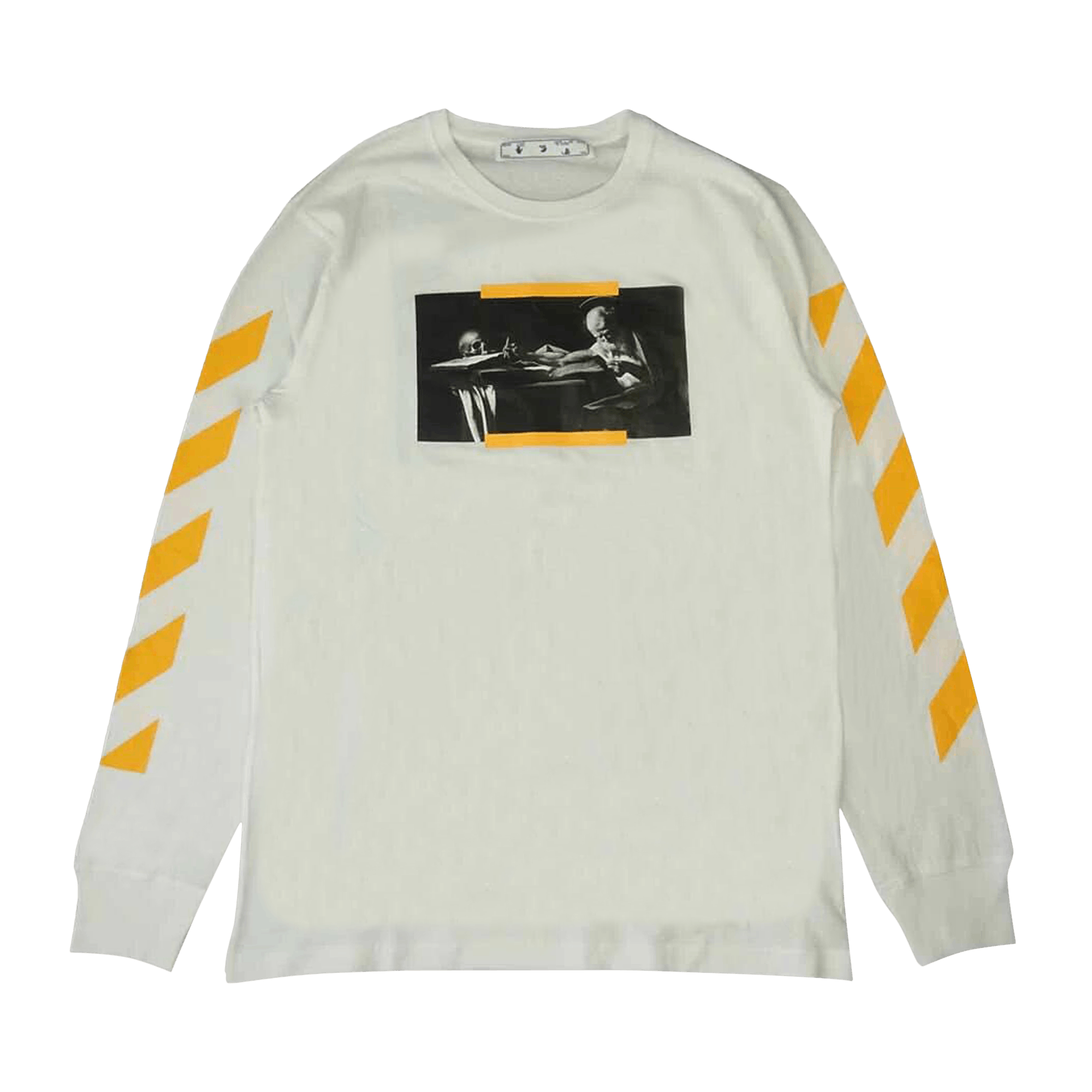 Off-White Caravaggio Painting Print Long-Sleeve Tee 'White/Yellow'