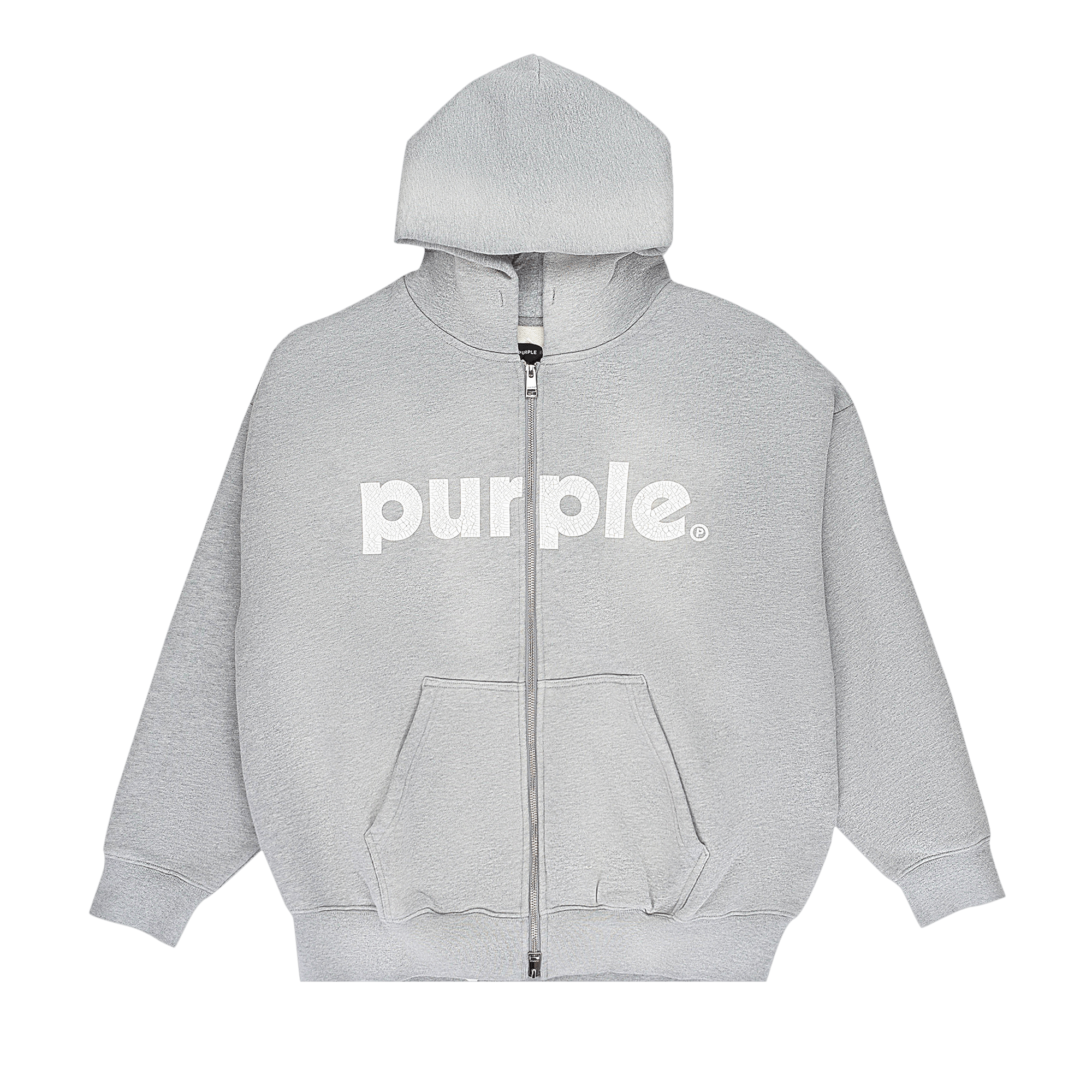 PURPLE BRAND HWT Fleece Full Zip Hoodie 'Heather'