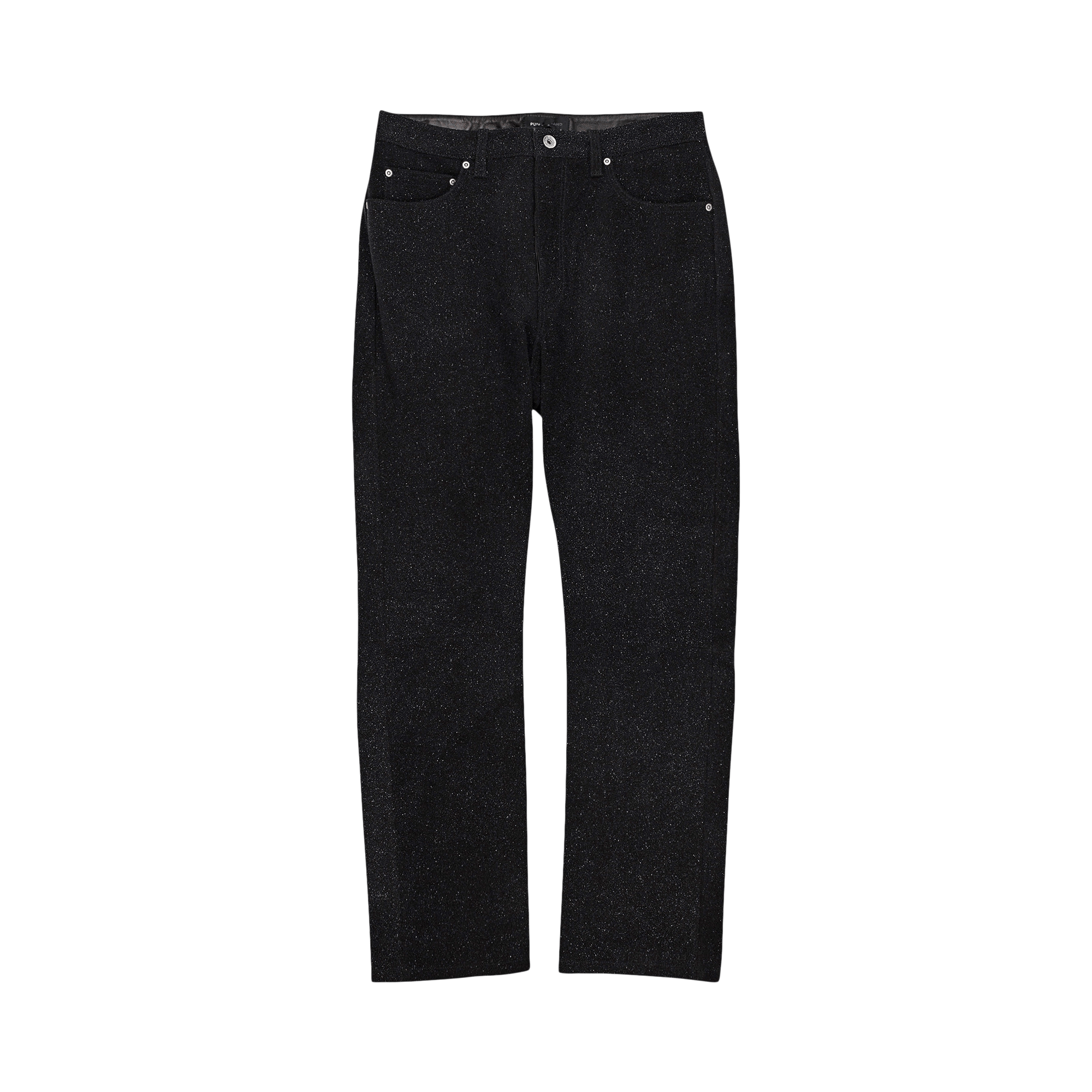 PURPLE BRAND Leather Relaxed Fit Pant Skinny Jeans 'Black'