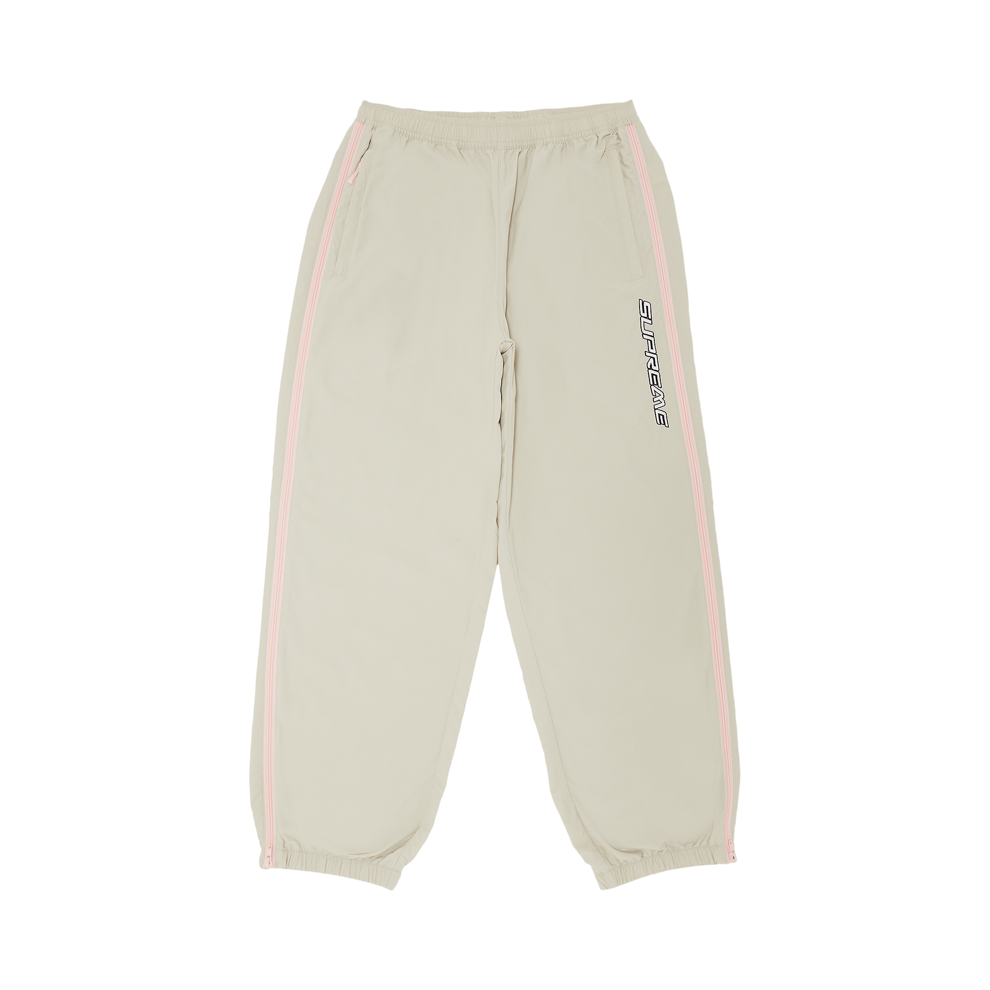 Supreme Contrast Zip Warm Up Pant 'Tan'