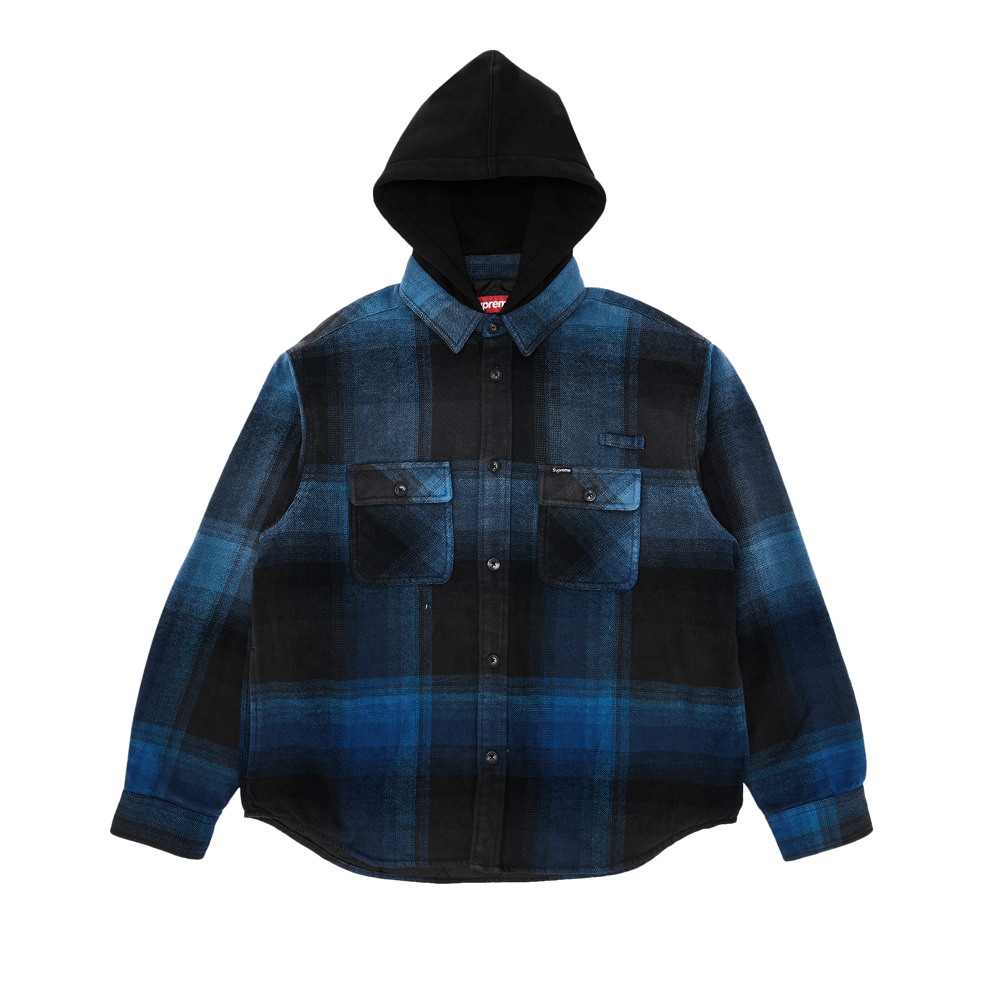 Supreme Quilted Lined Hooded Flannel Shirt 'Blue Plaid'