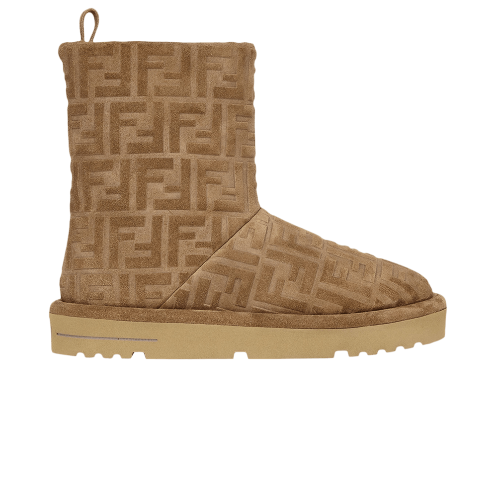 Fendi Wmns Apres Chic Low Boot 'FF Embossed - Brown'