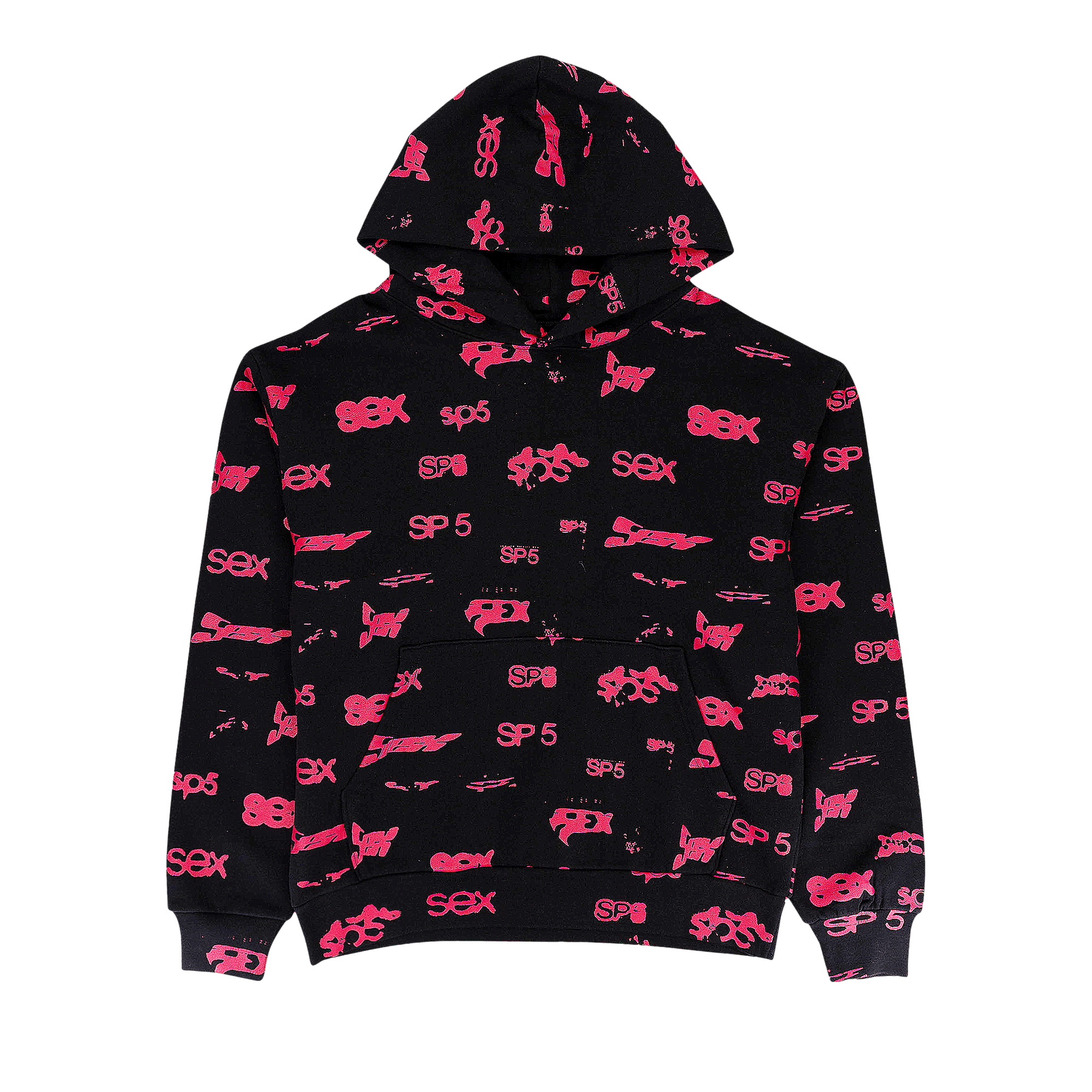 Sp5der Sex AOP Hoodie 'Black'