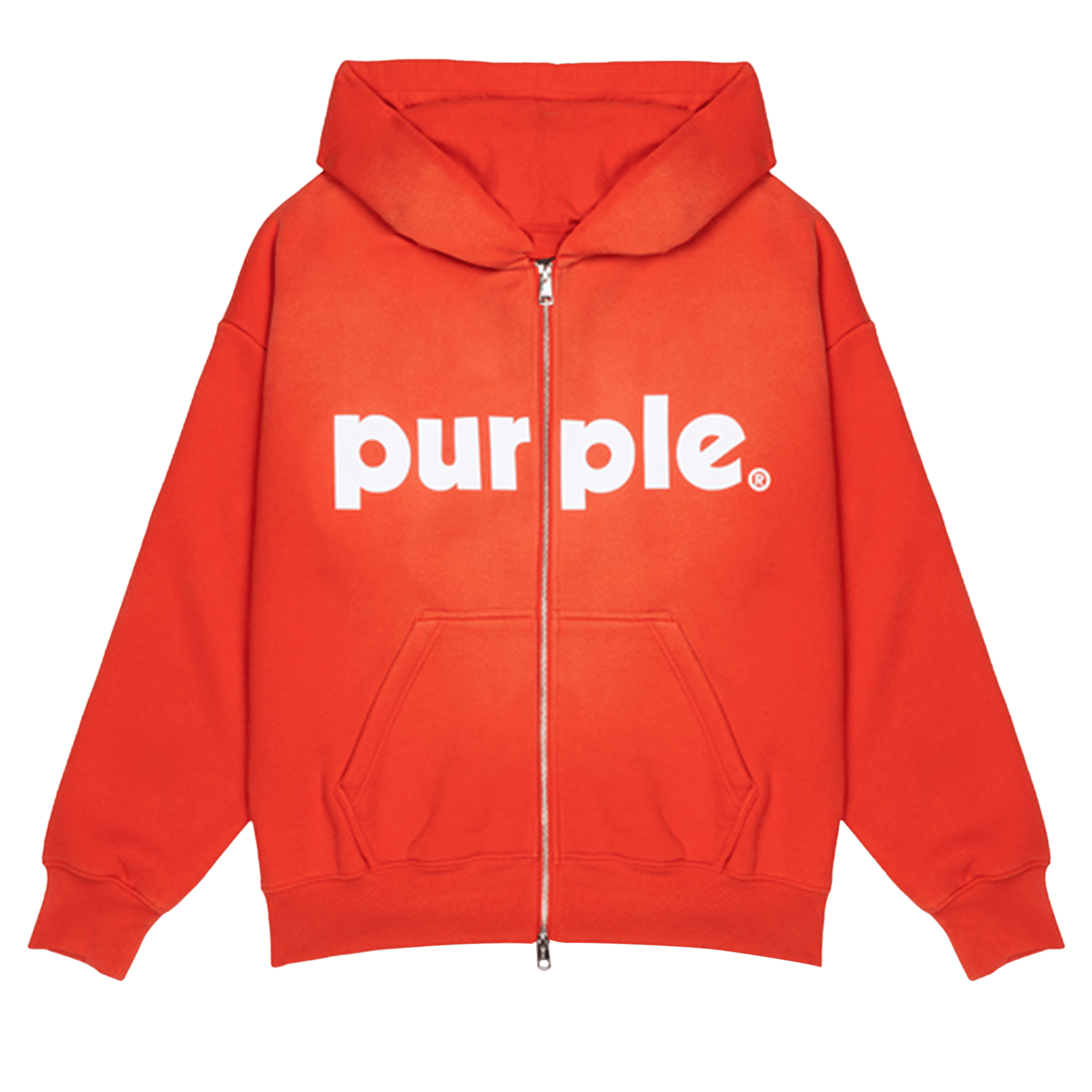 PURPLE BRAND HWT Fleece Full Zip Hoodie 'Red'