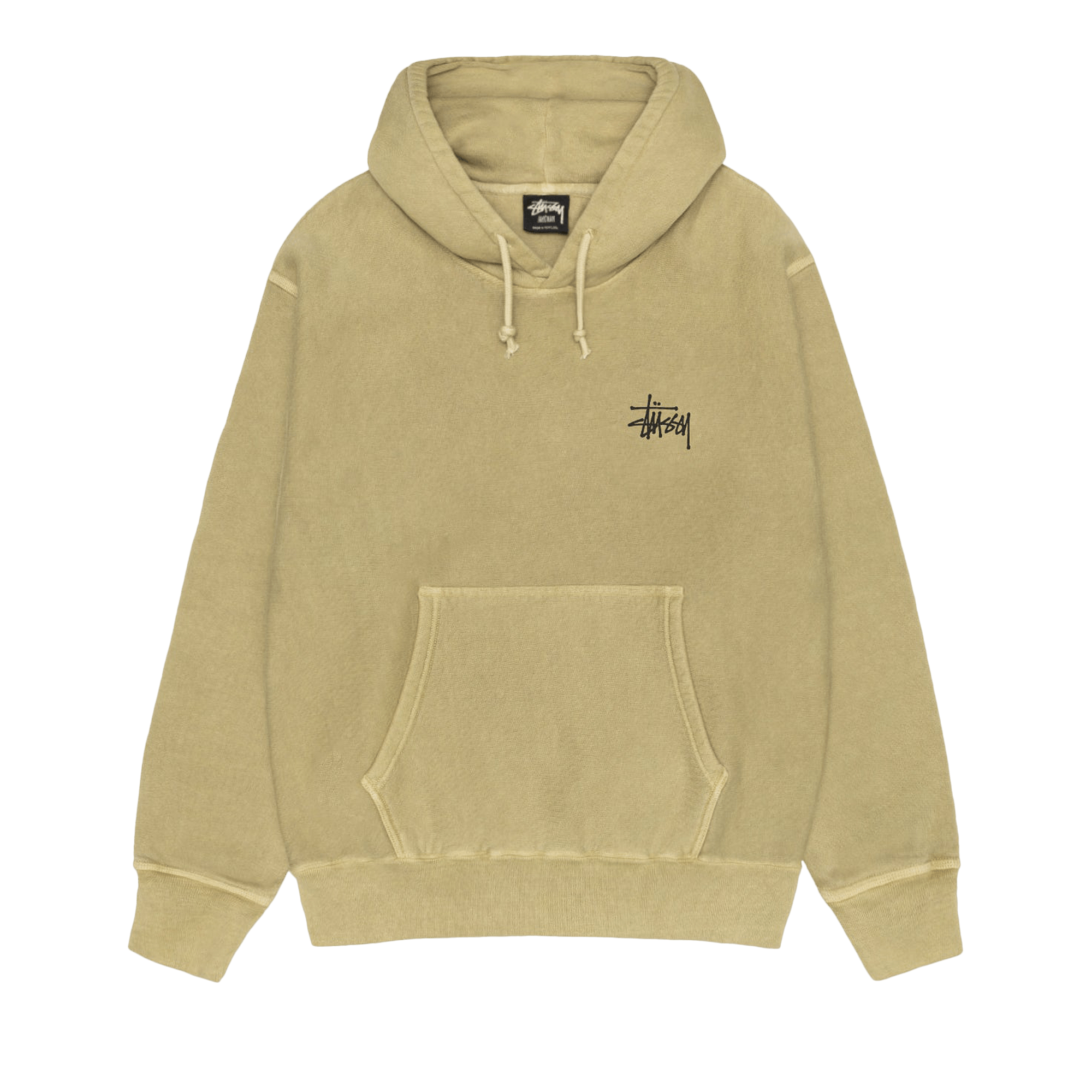 Stussy Basic Hoodie Pigment Dyed 'Elm'