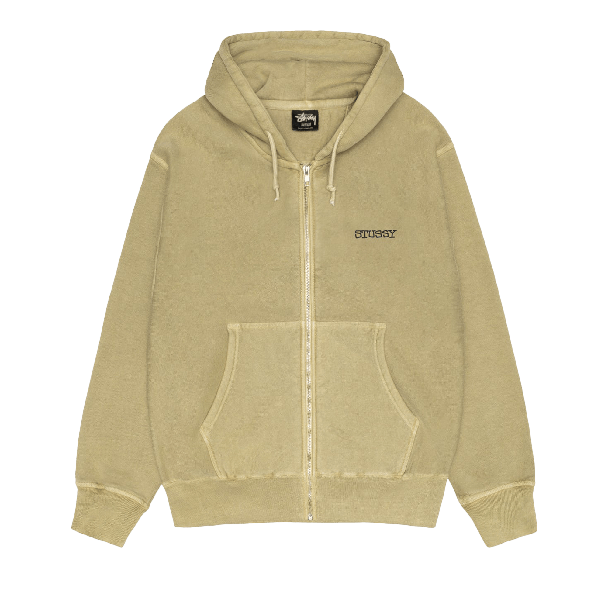 Stussy Jumbo Zip Hoodie Pigment Dyed 'Elm'