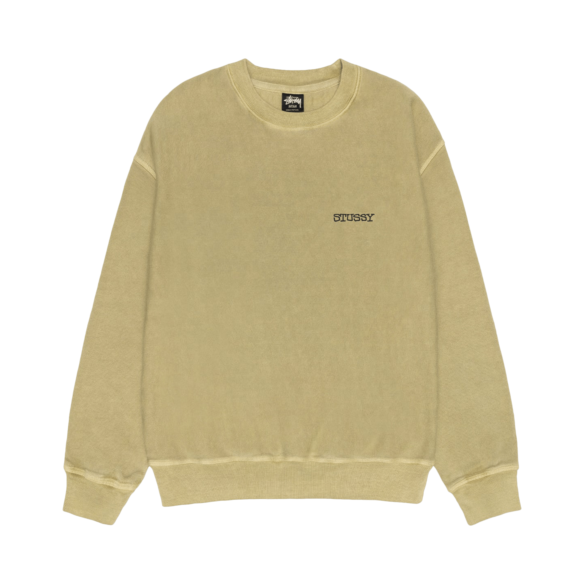 Stussy Jumbo Crew Pigment Dyed 'Elm'