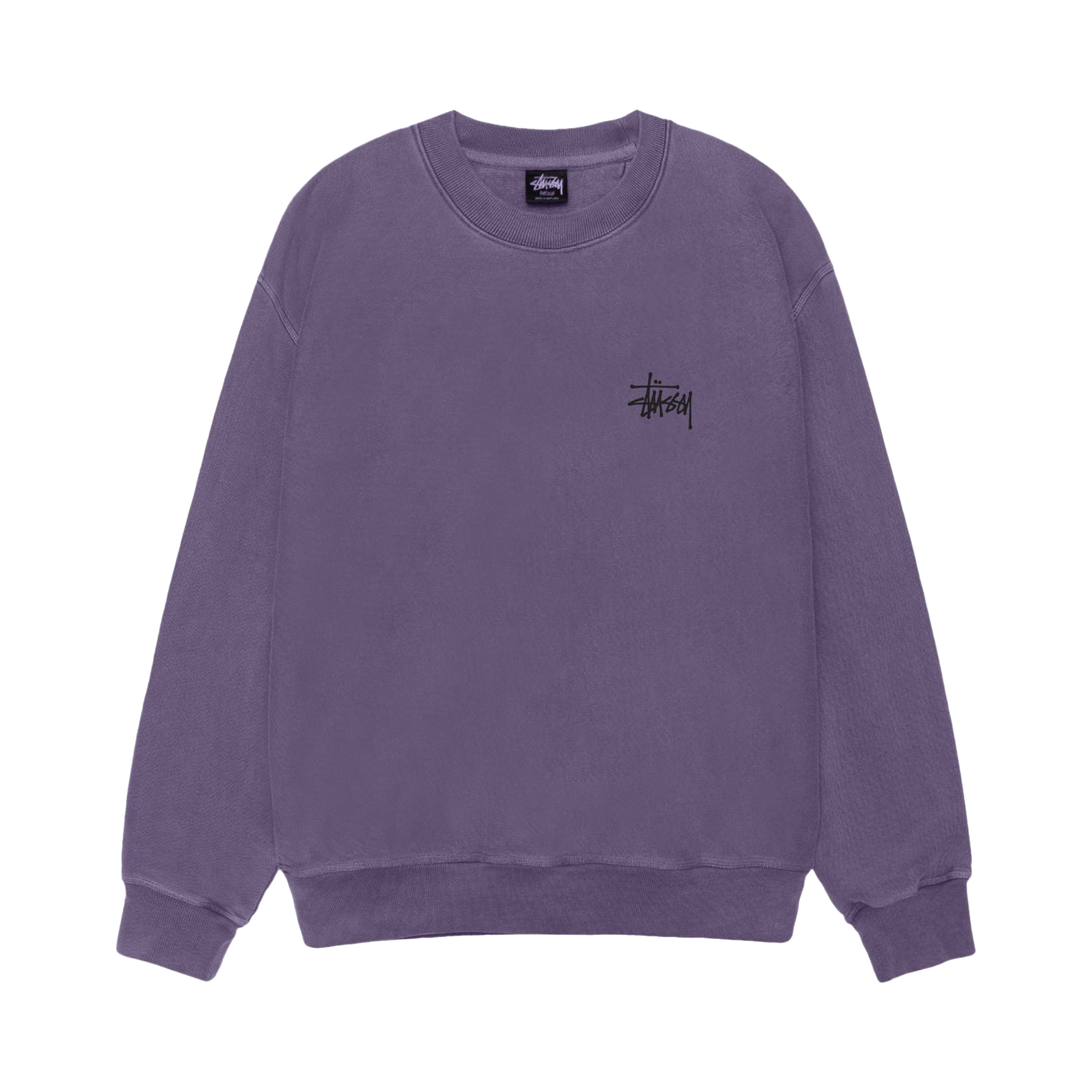 Stussy Basic Crew Pigment Dyed 'Grape'