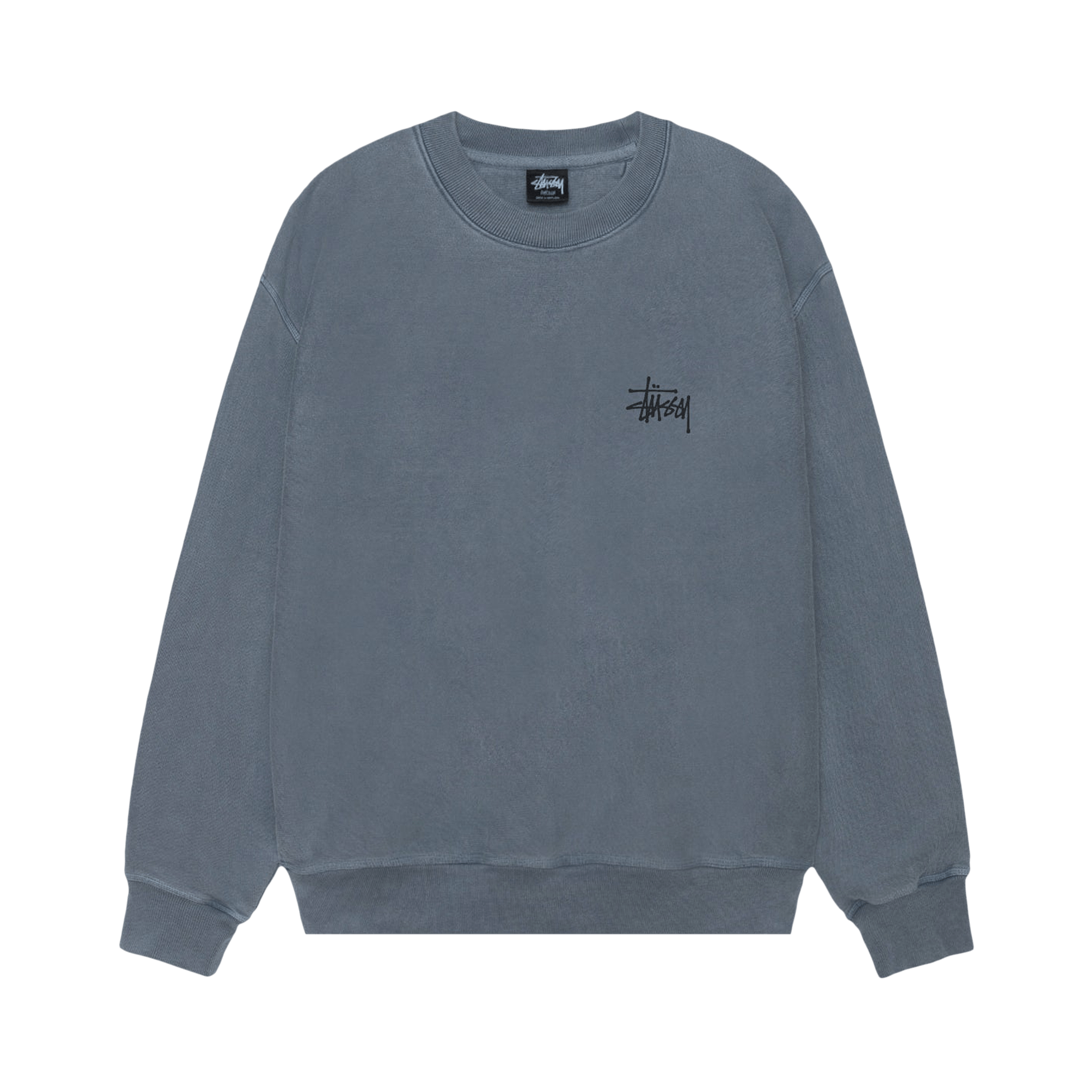 Stussy Basic Crew Pigment Dyed 'Navy'