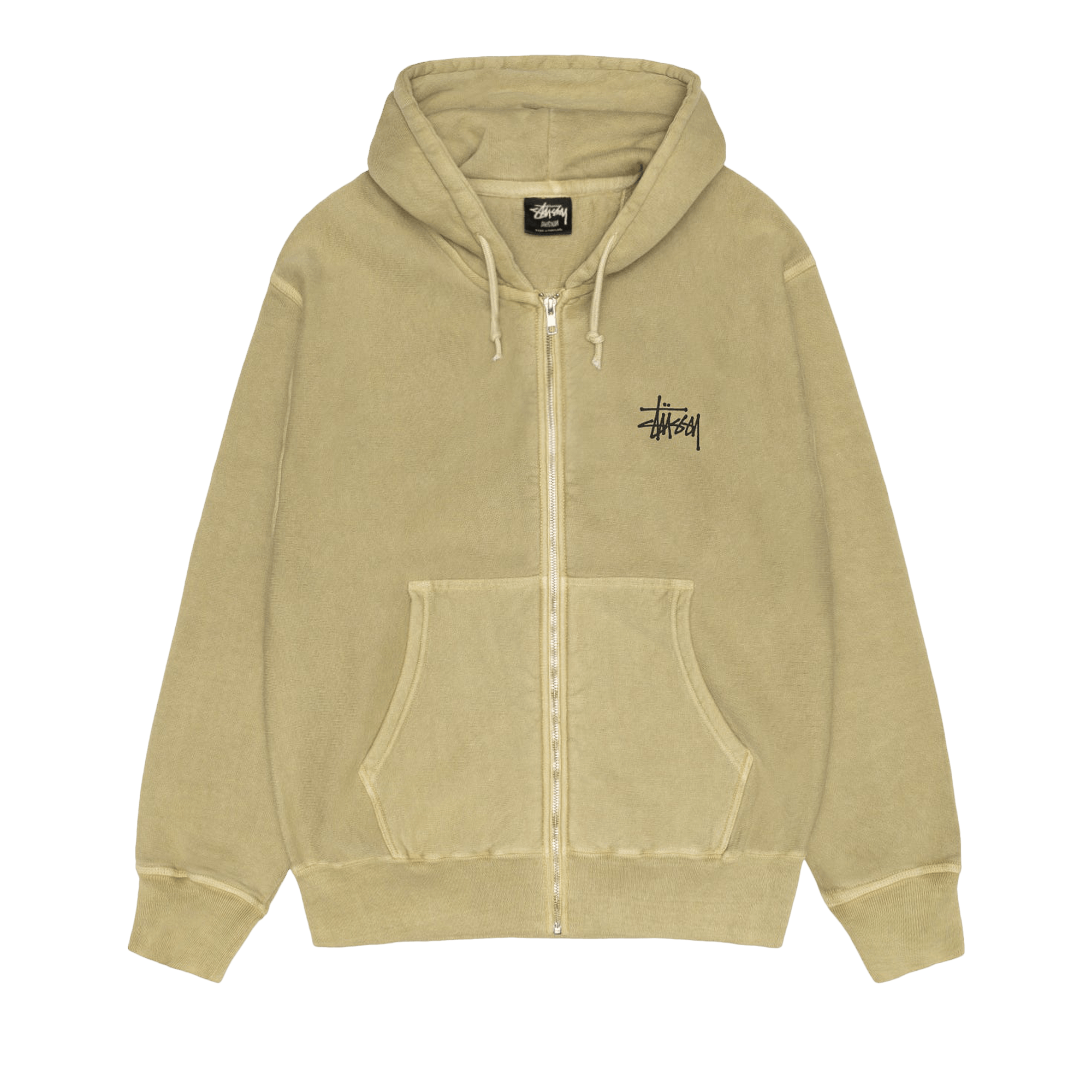 Stussy Basic Zip Hoodie Pigment Dyed 'Elm'