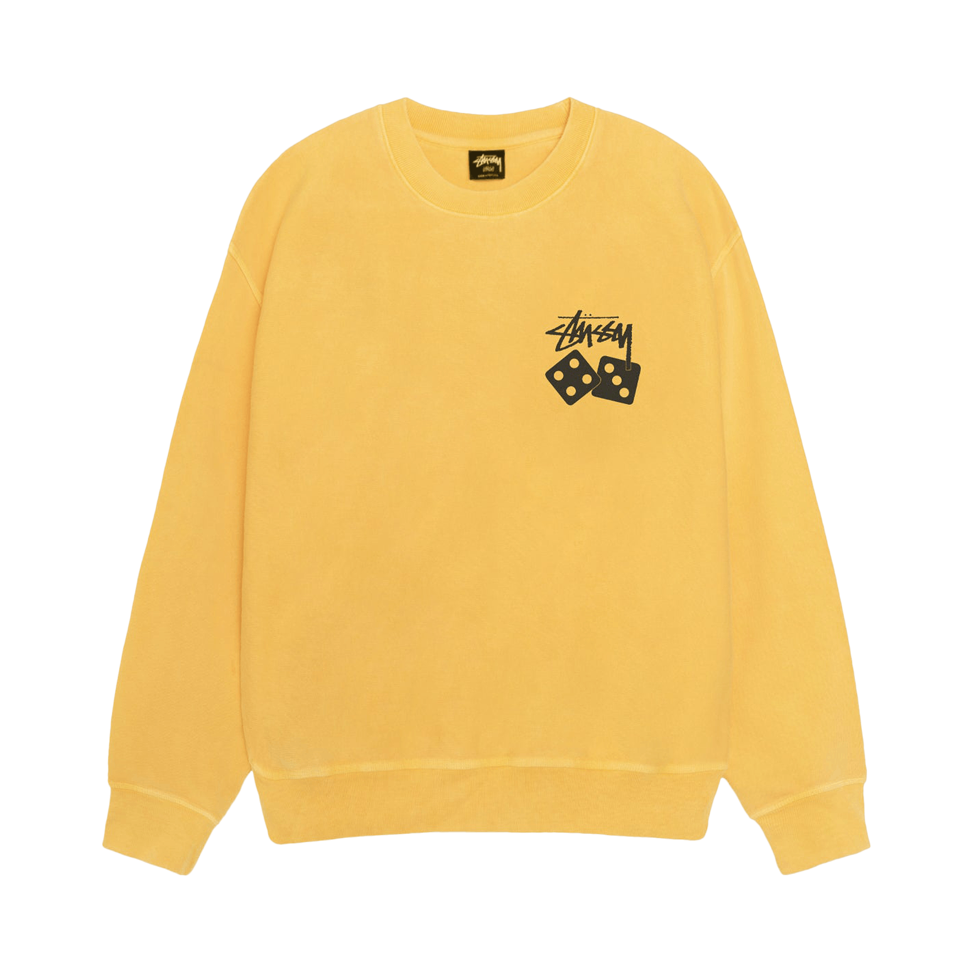 Stussy Dice Crew Pigment Dyed 'Yellow'