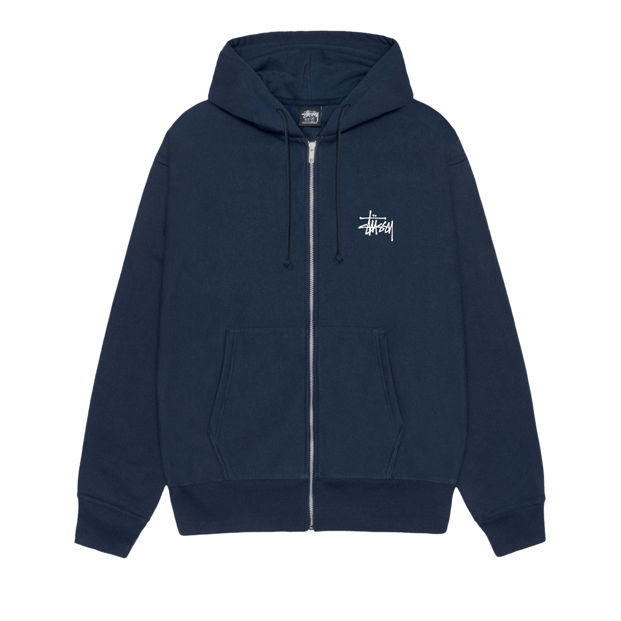 Stussy Basic Zip Hoodie 'Navy'