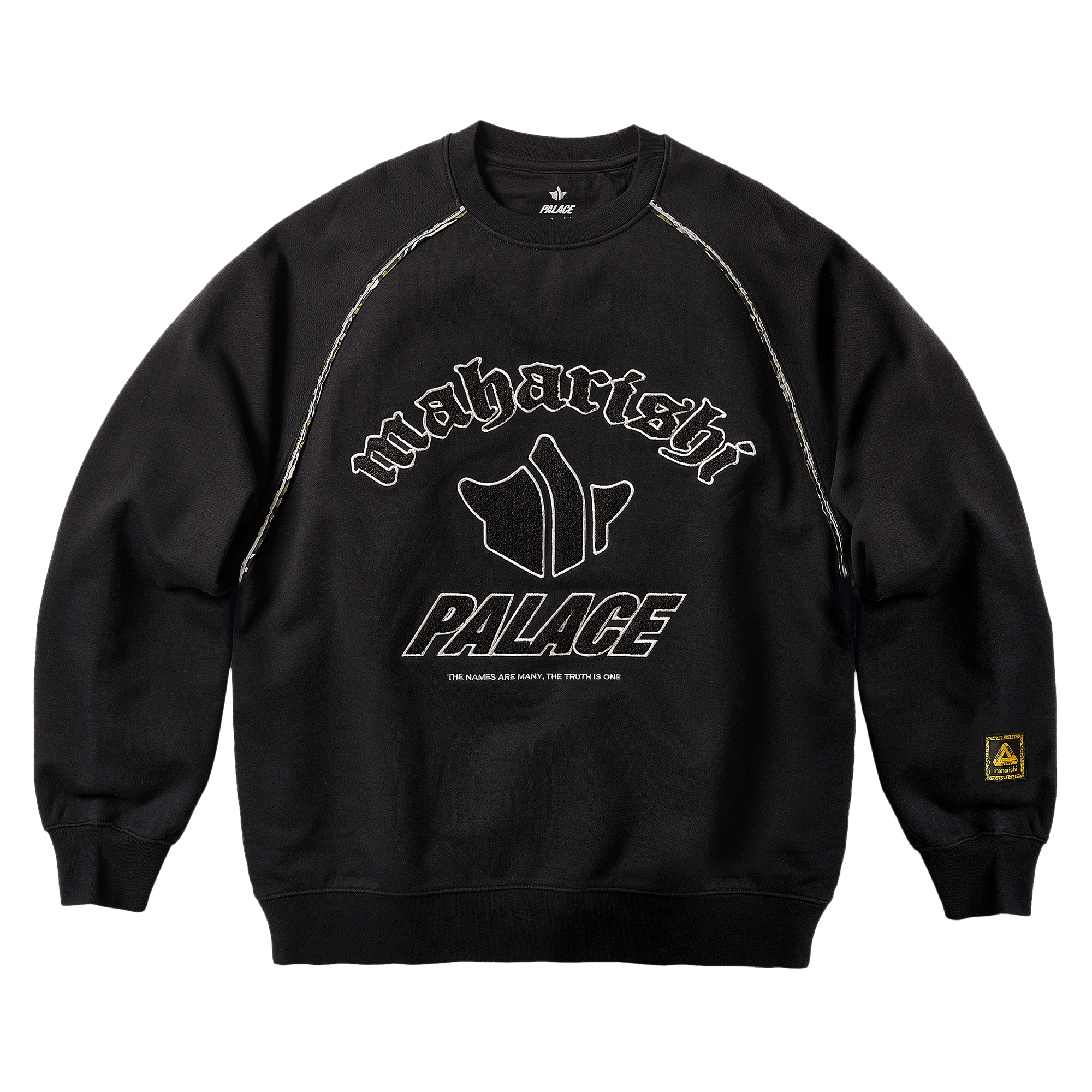 Palace x Maharishi Temple Script Crew 'Black'