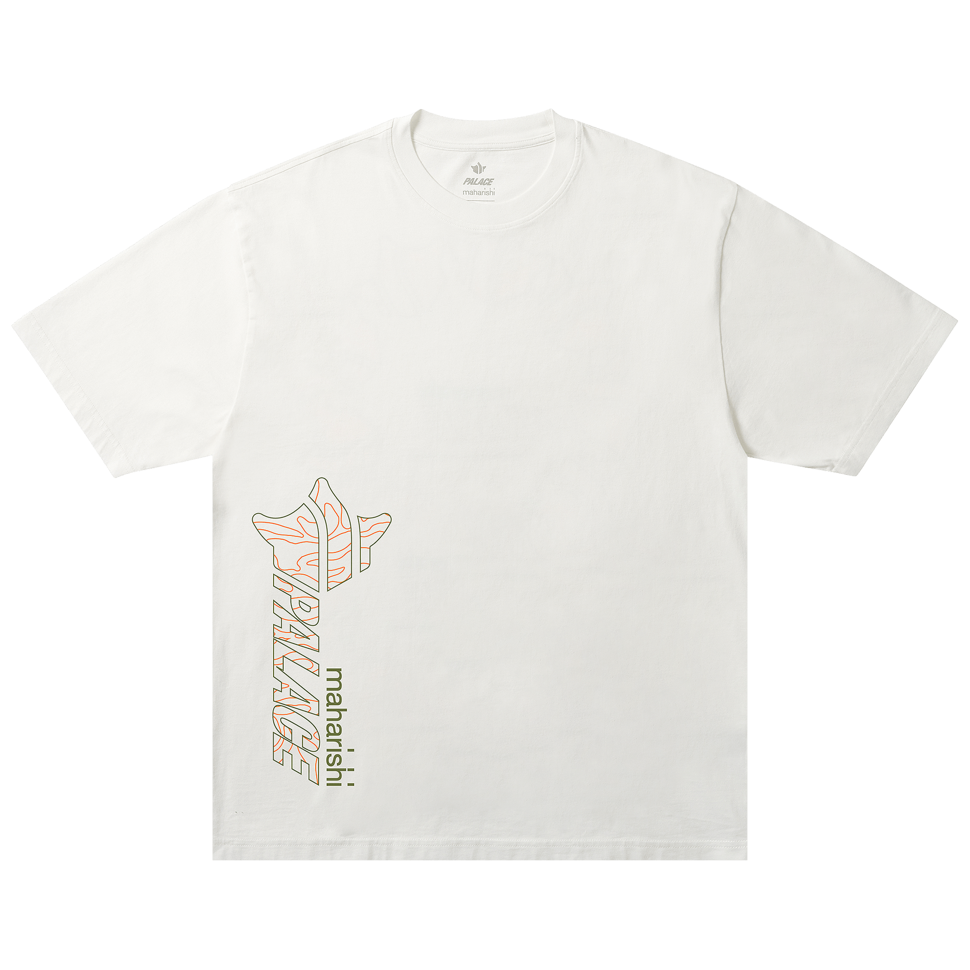Palace x Maharishi Templea Star Kor Om T-Shirt 'White'