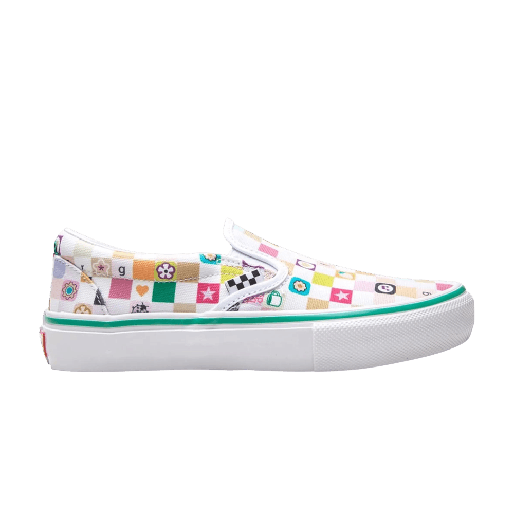 Frog x Vans Skate Slip-On LTD 'Checker White'