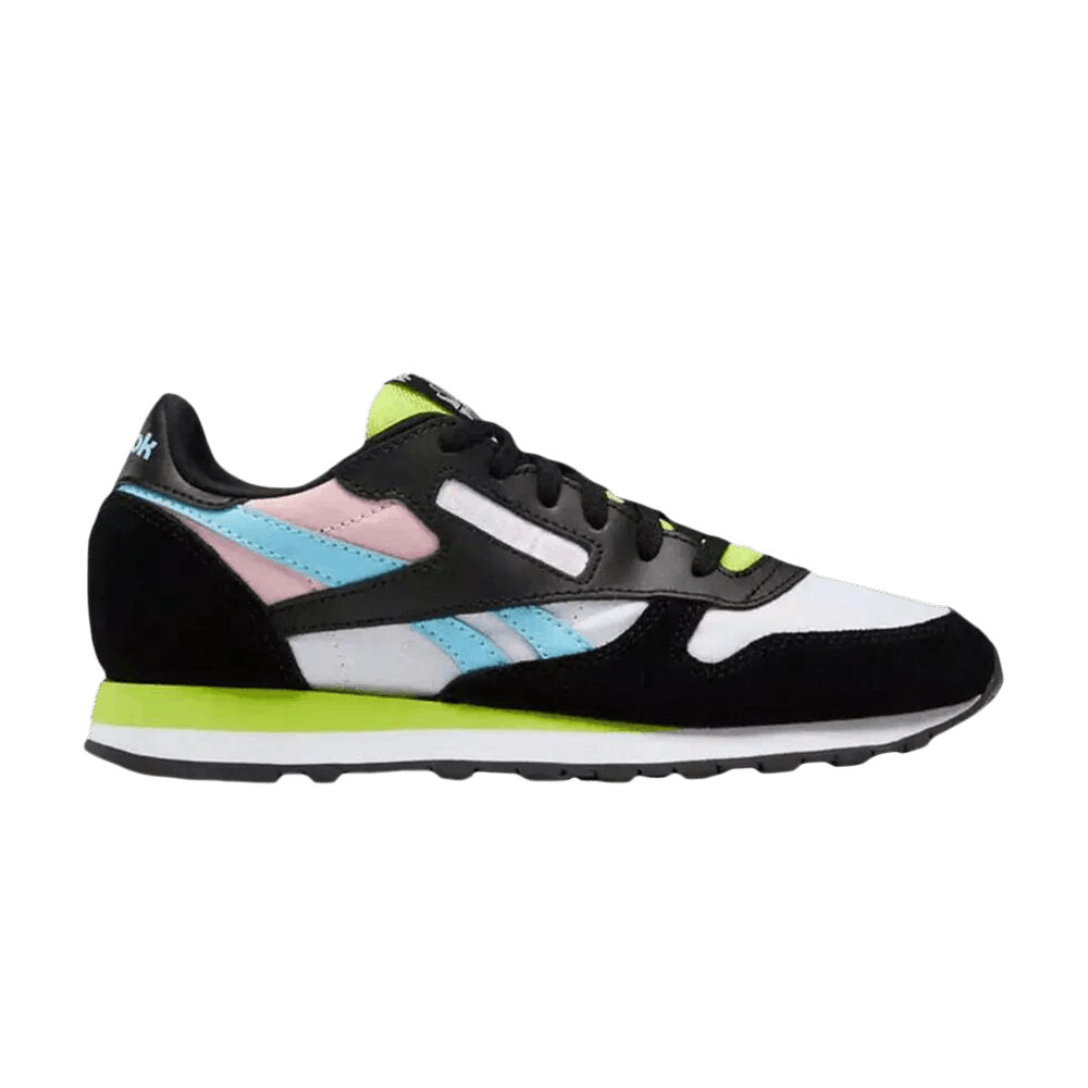 Reebok Classic Leather Big Kid 'Black White Digital Blue'