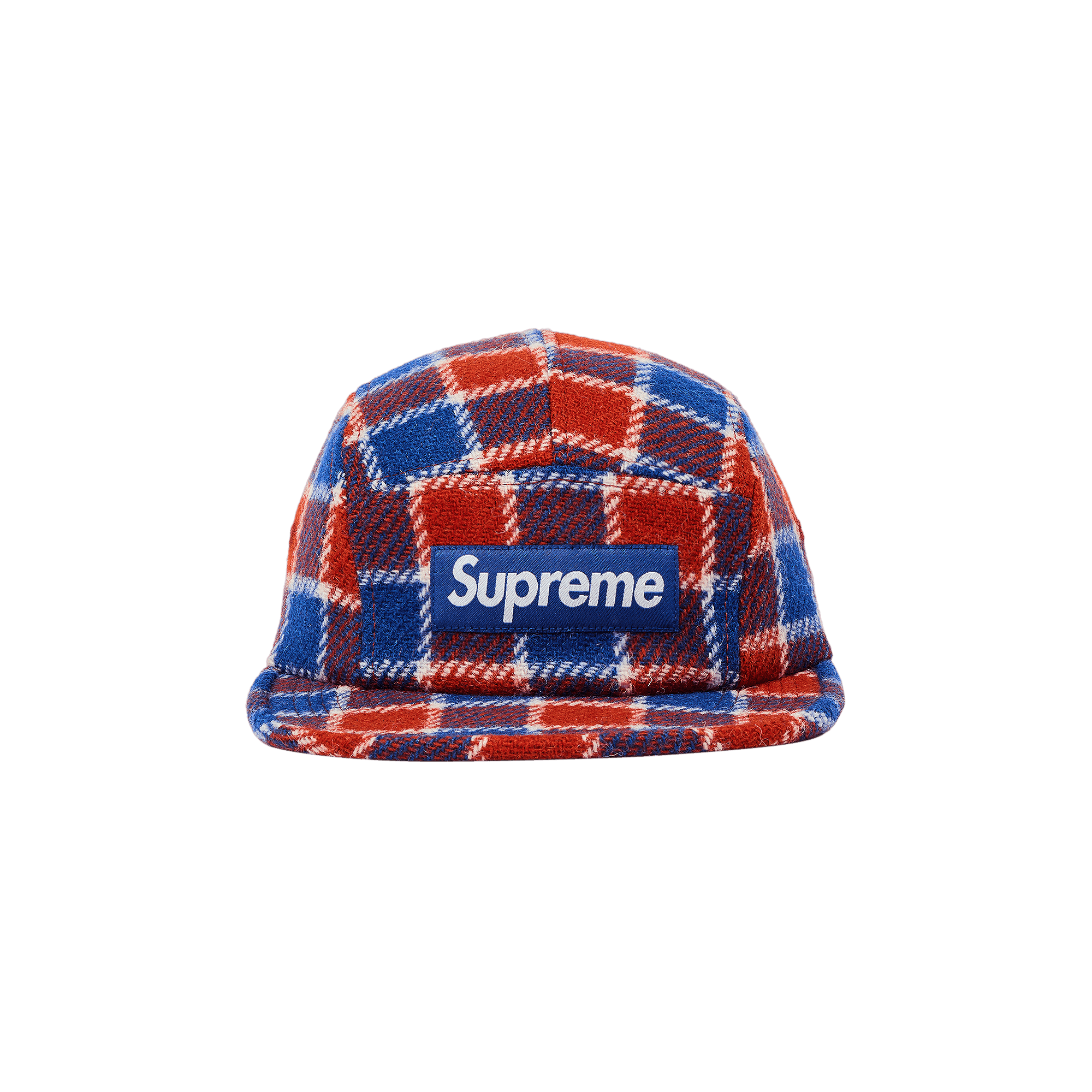 Supreme Harris Tweed Camp Cap 'Red Plaid'
