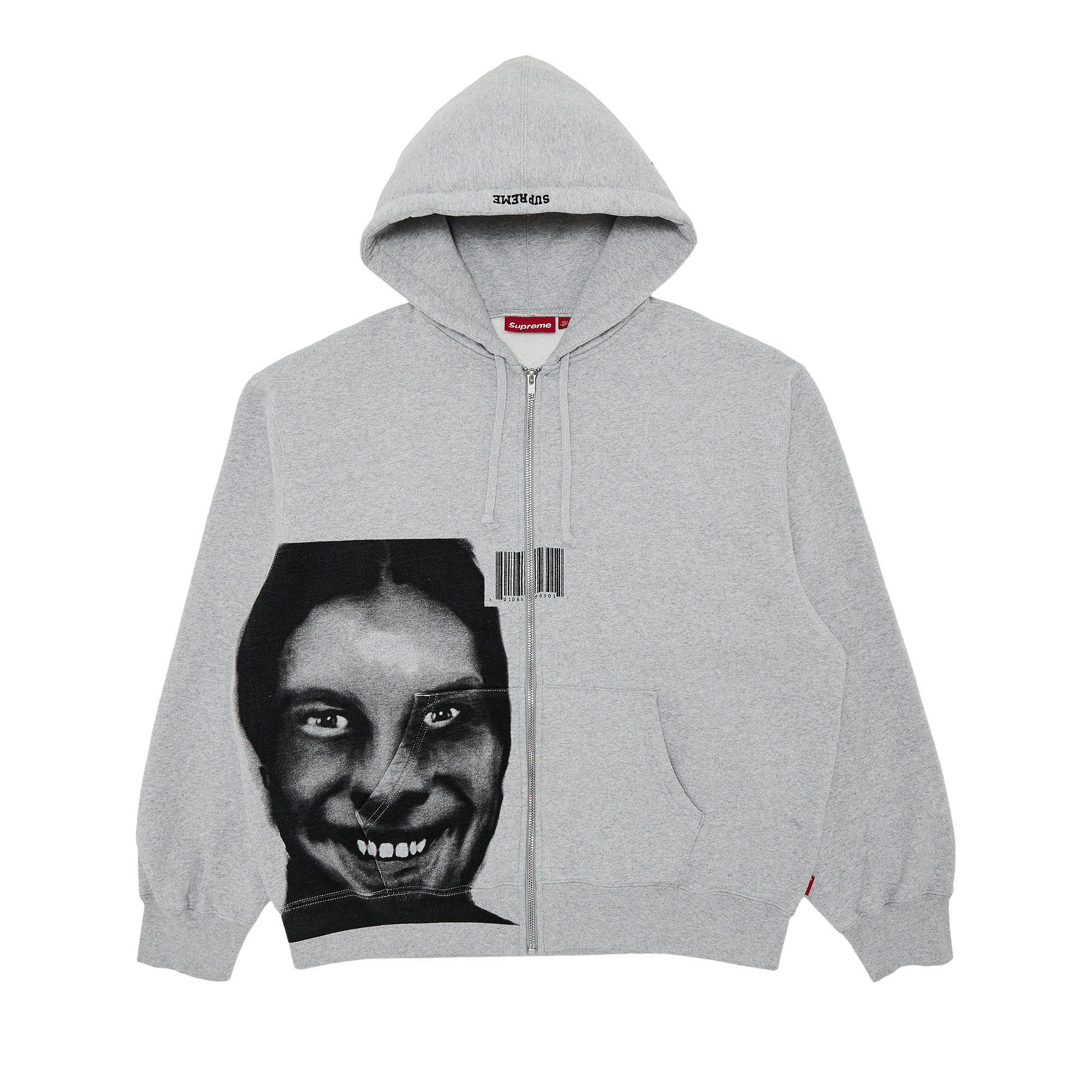 Supreme x Aphex Twin Zip Up Hooded Sweatshirt 'Heather Grey'
