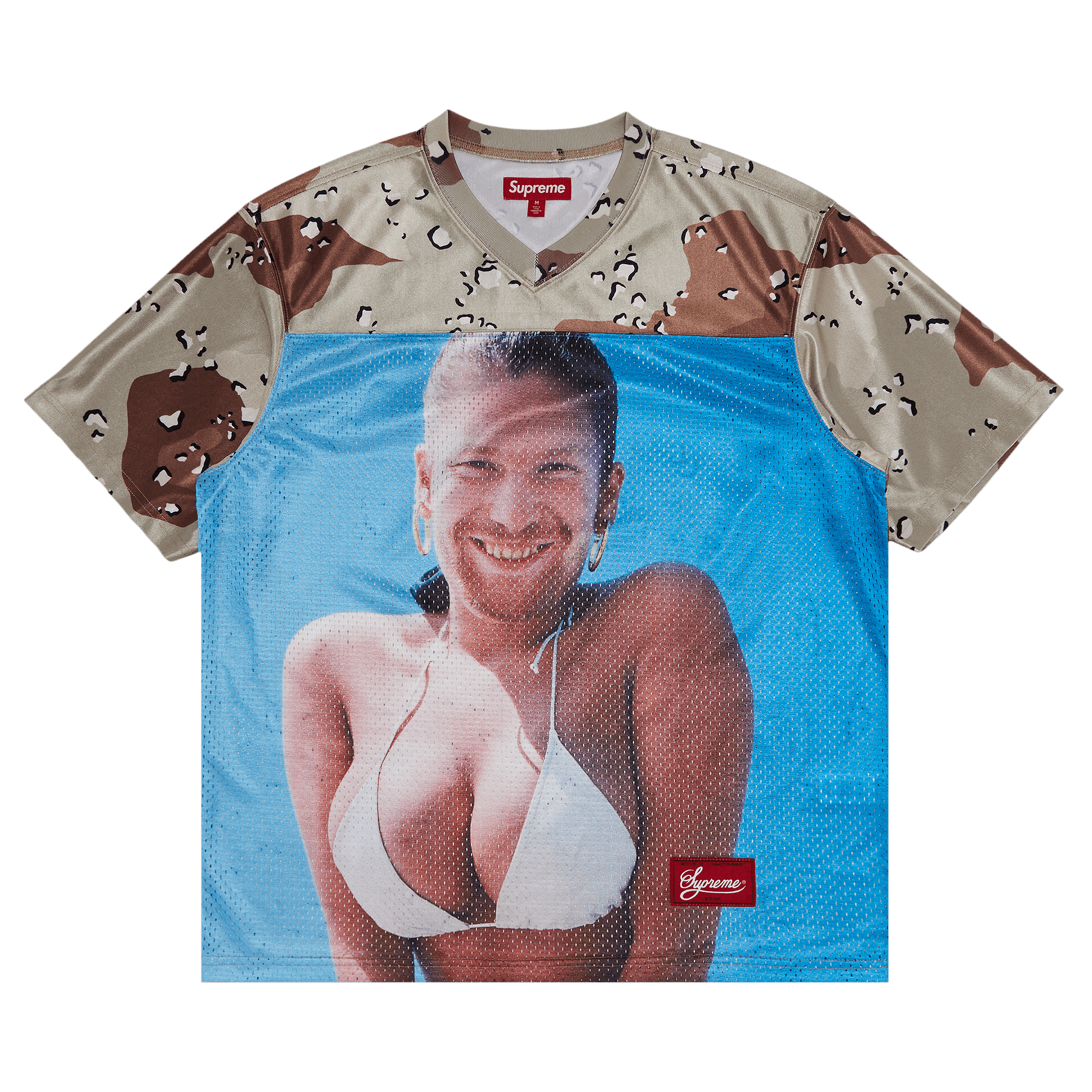 Supreme x Aphex Twin Football Jersey 'Chocolate Chip Camo'