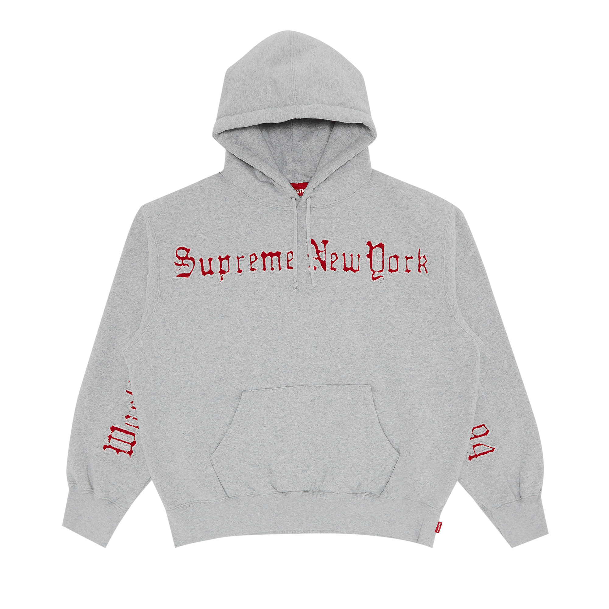 Supreme Contrast Cutout Hooded Sweatshirt 'Heather Grey'