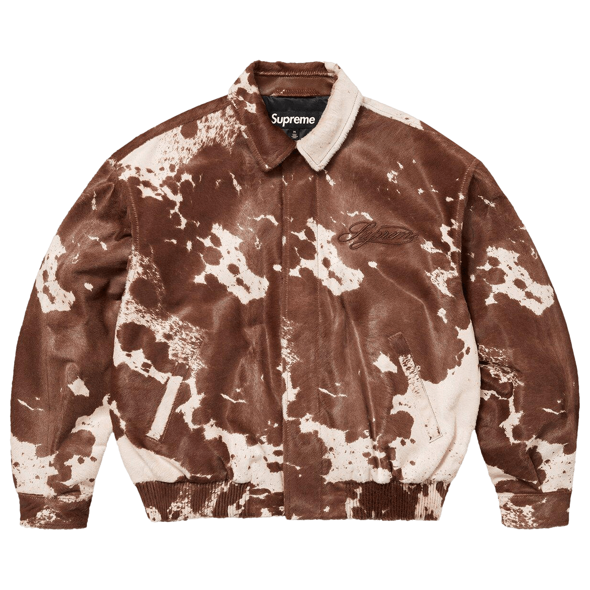 Supreme Ponyhair Varsity Jacket 'Cow'