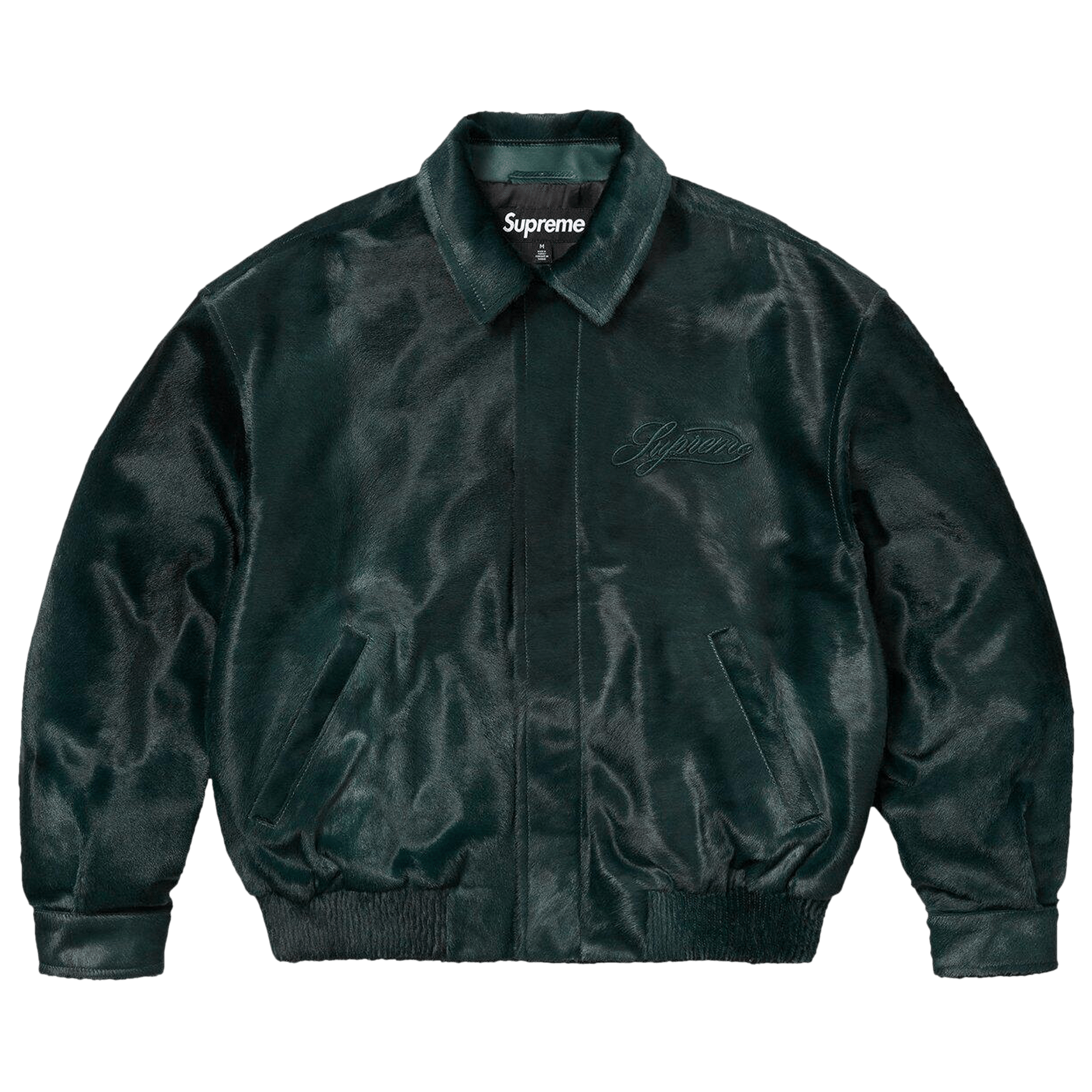 Supreme Ponyhair Varsity Jacket 'Green'
