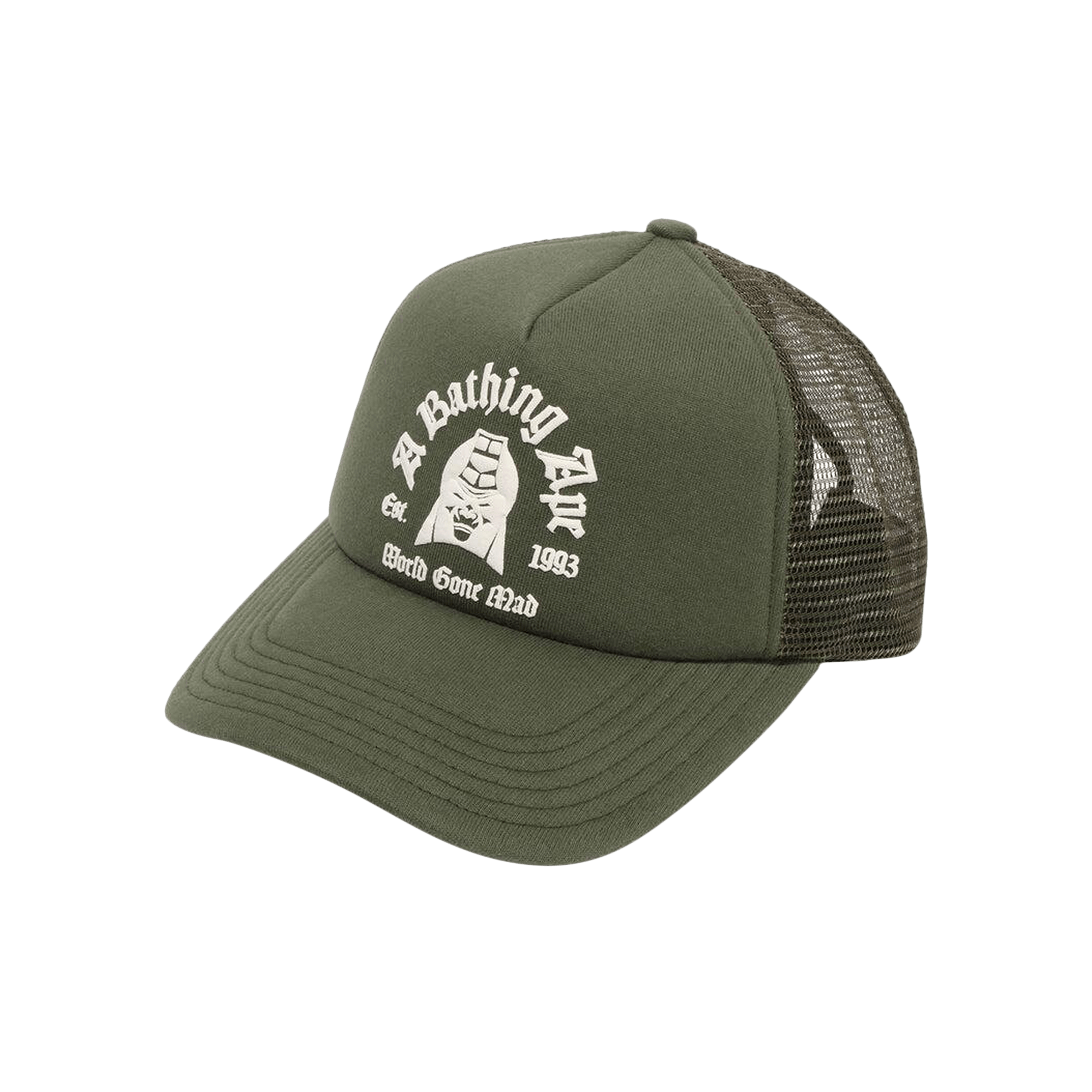BAPE Logo Panel Mesh Cap 'Olivedrab'