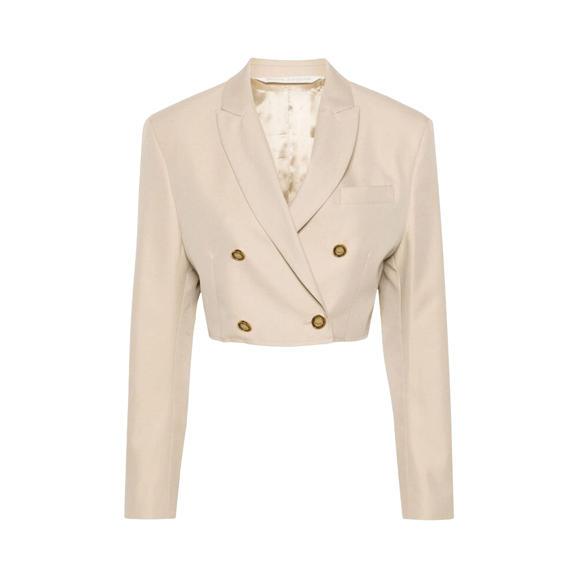 Palm Angels Buttons Crop Blazer 'Beige'