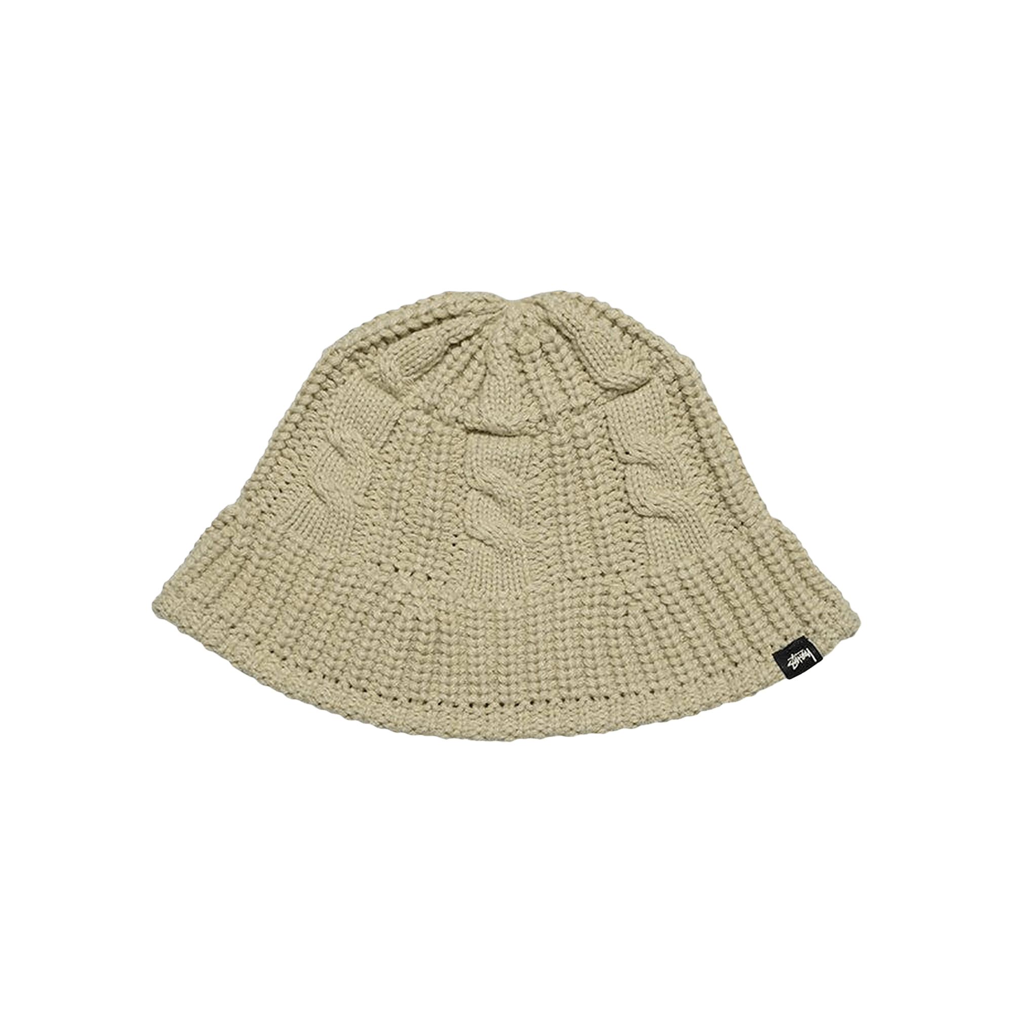 Stussy Cable Knit Bucket Hat 'Oat'