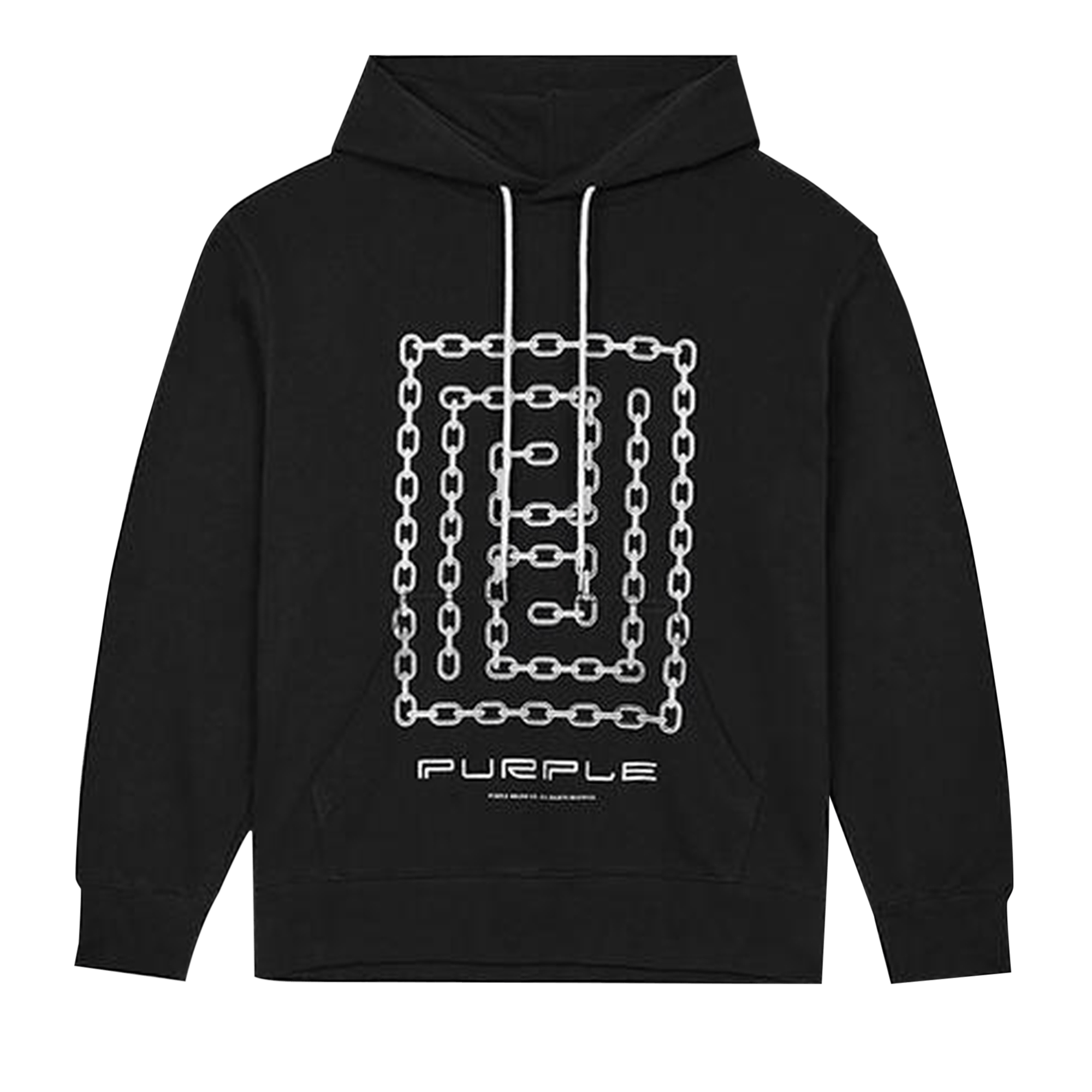 PURPLE BRAND French Terry Pullover Hoodie 'Black'