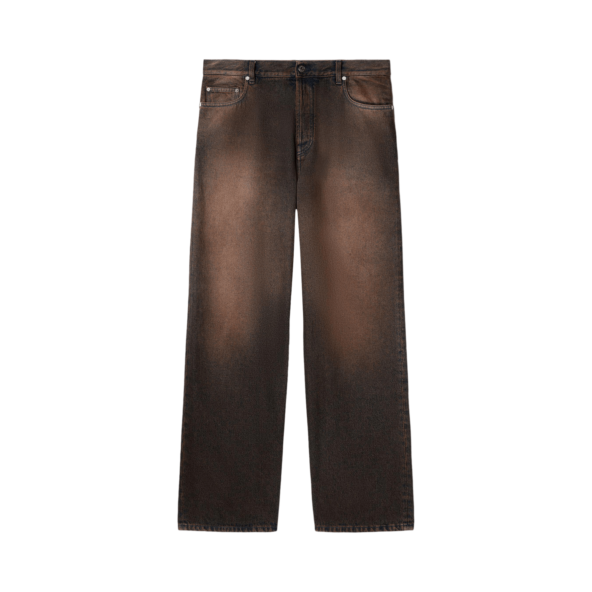 Off-White Overdyed Straight Jeans 'Brown'