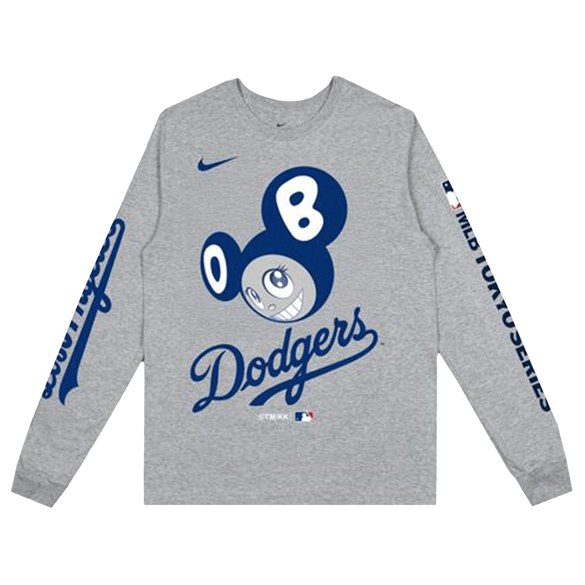 Nike x Takashi Murakami x MLB World Tour Tokyo Series 2025 Dodgers Long-Sleeve Tee 'Grey'