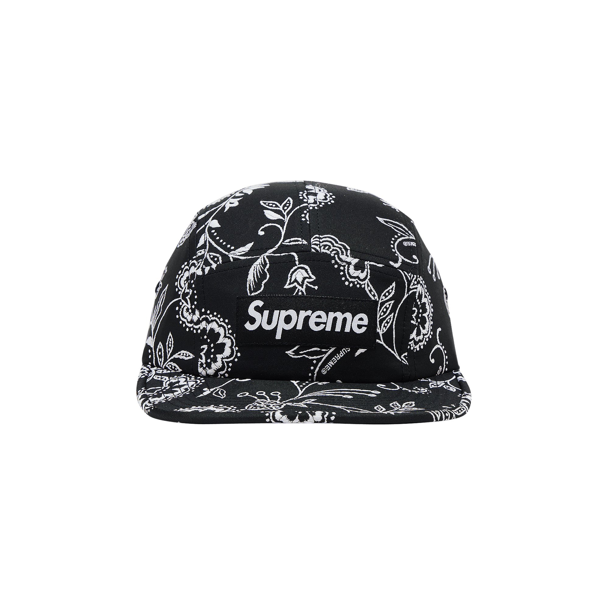 Supreme Floral Jacquard Camp Cap 'Black'