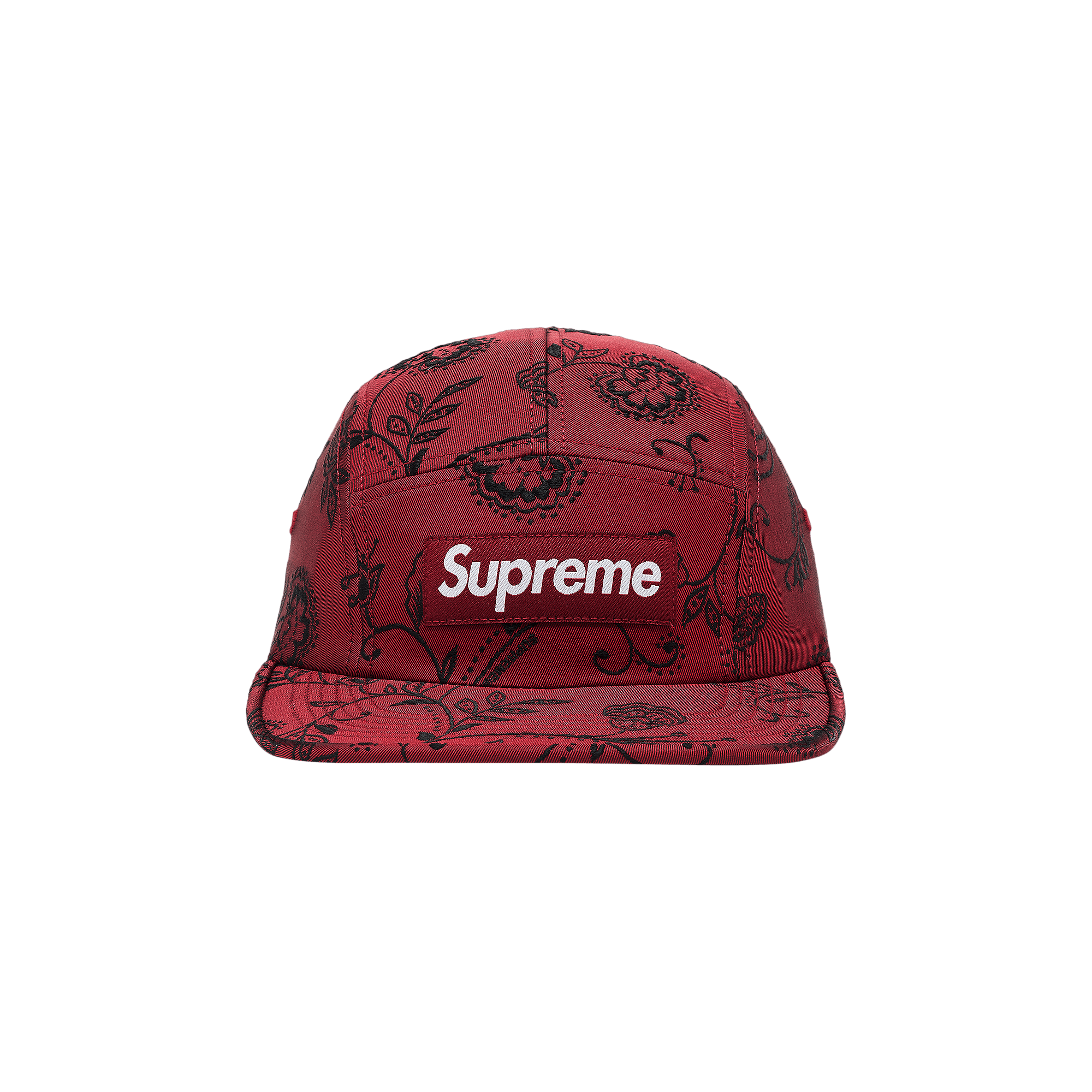 Supreme Floral Jacquard Camp Cap 'Red'