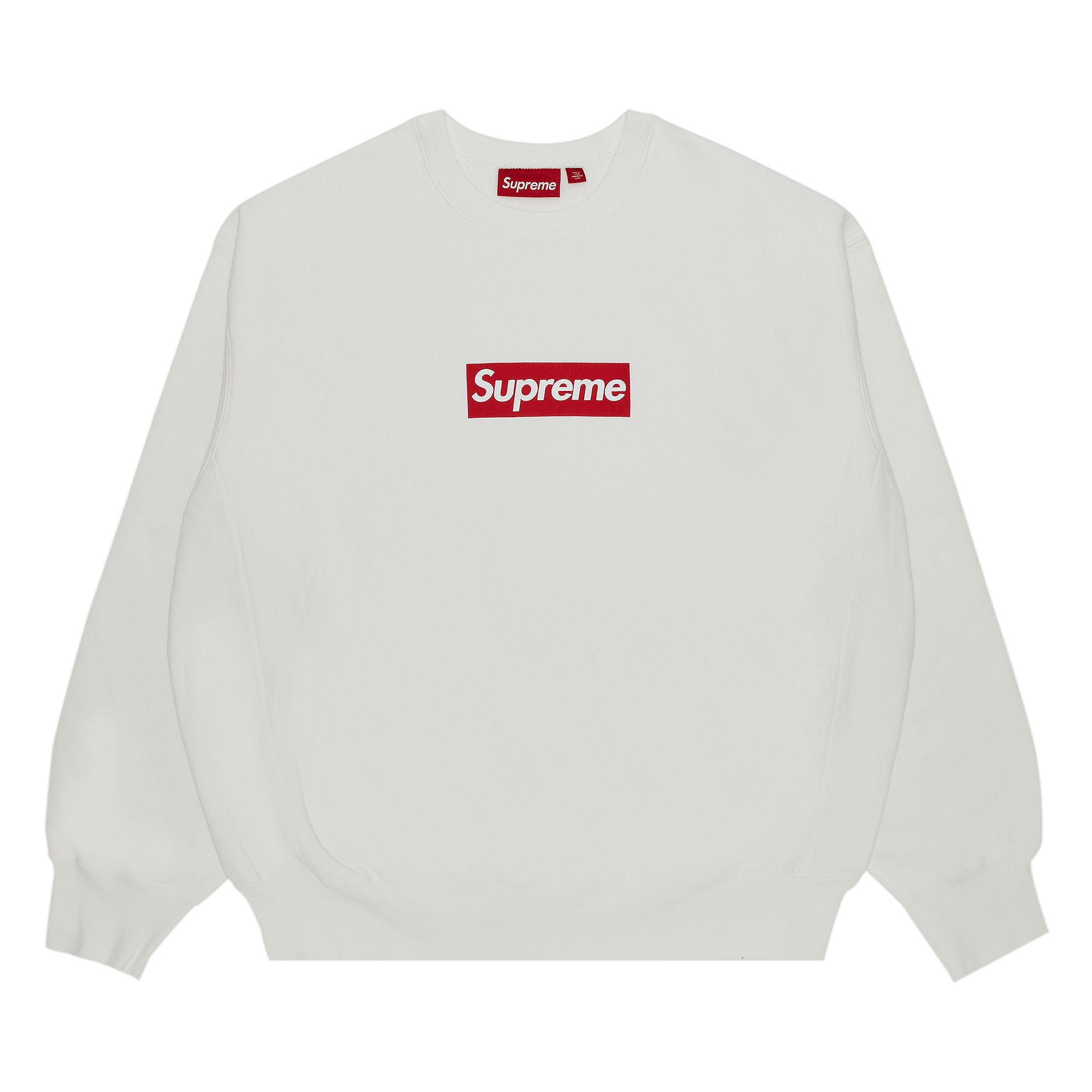 Supreme Washed Box Logo Crewneck 'White'