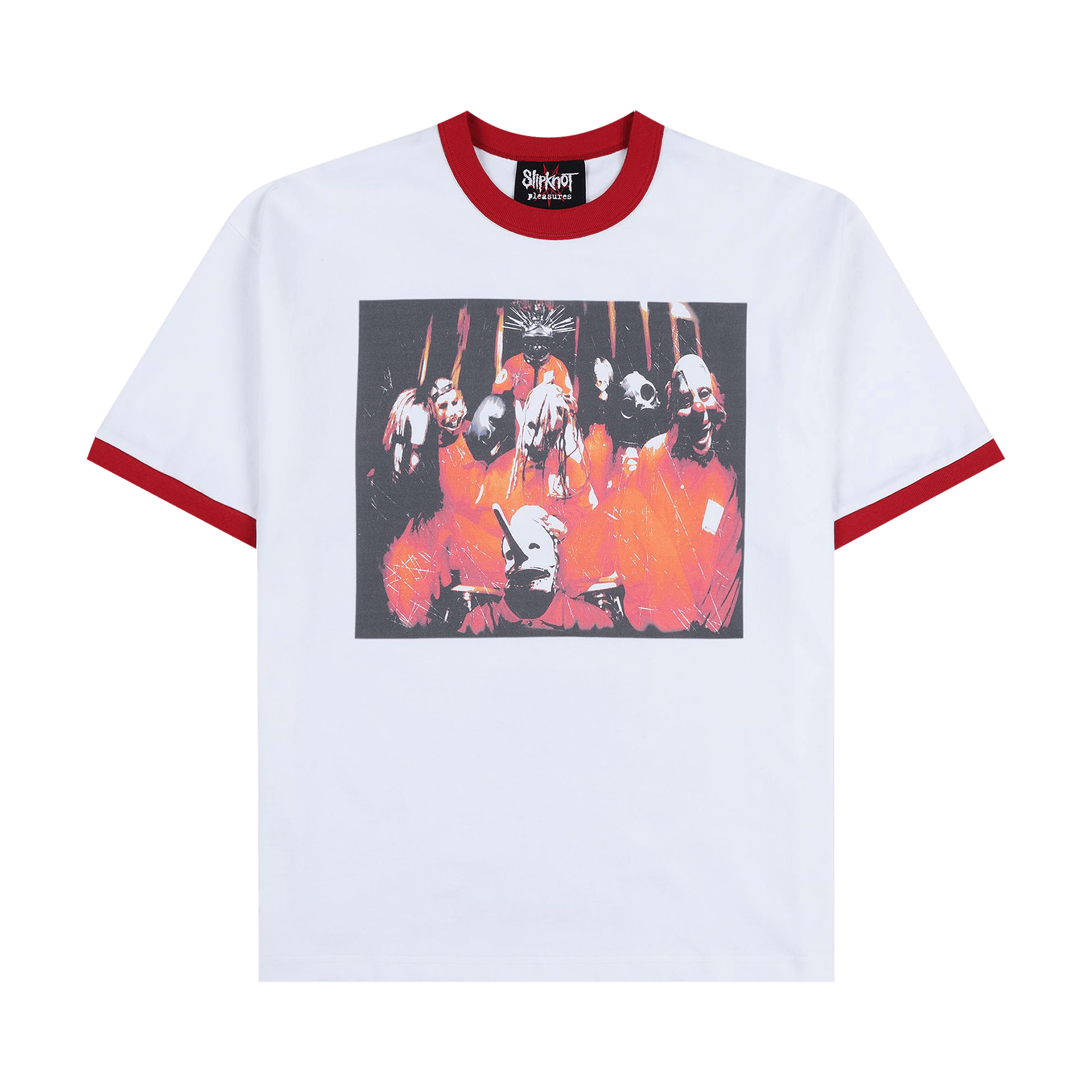 Pleasures x Slipknot Self Titled Ringer Shirt 'White'