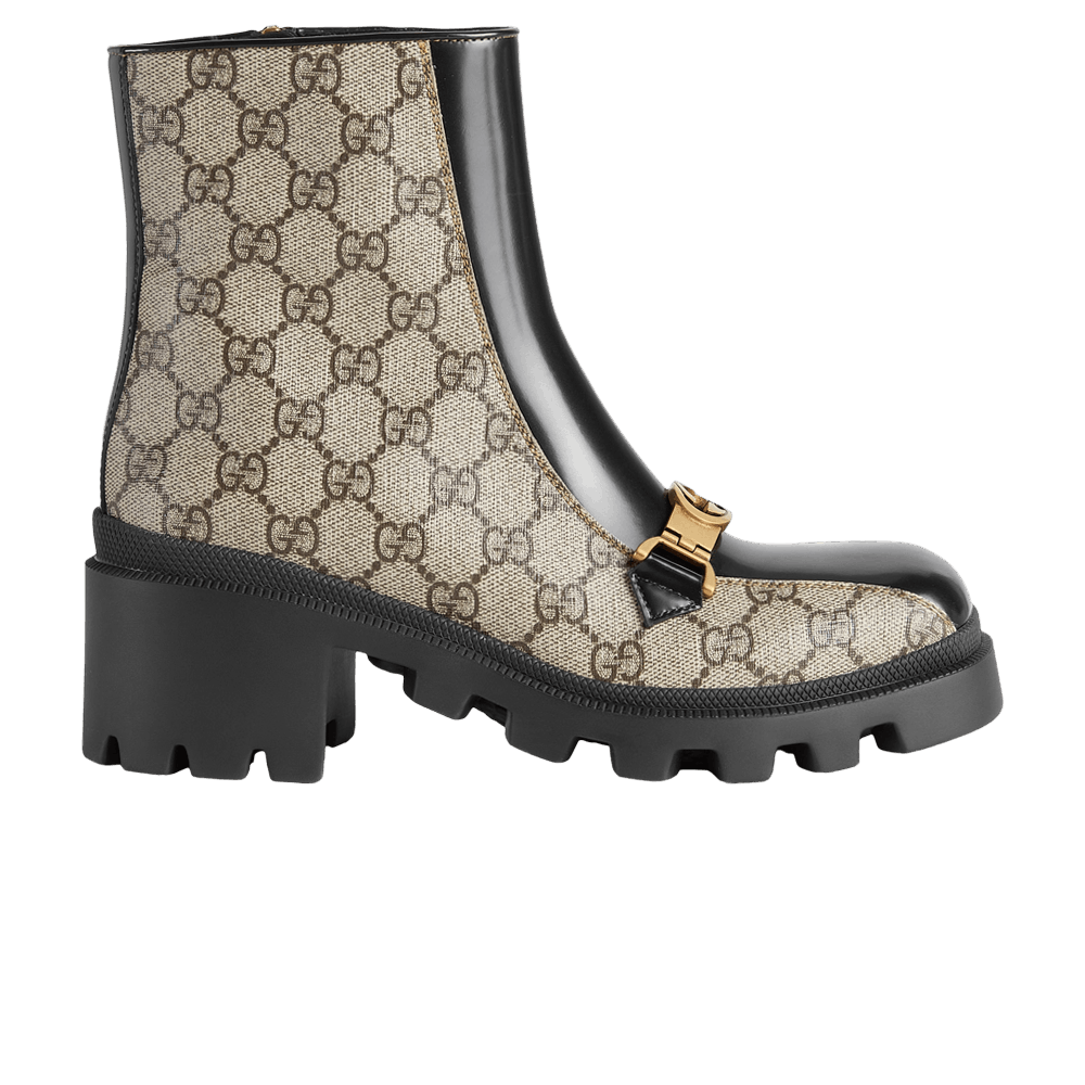Gucci Wmns GG Supreme Ankle Boot 'Dark Beige'