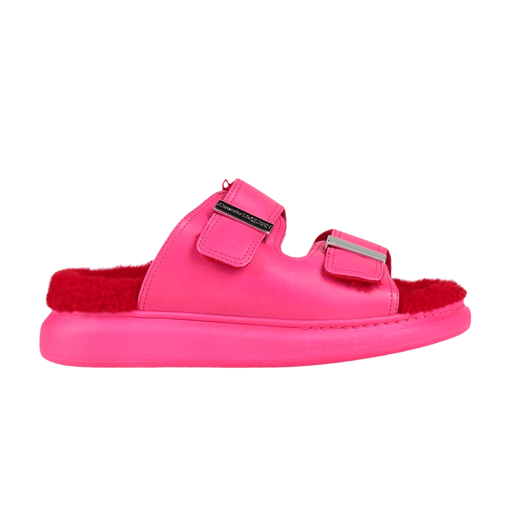 Alexander McQueen Wmns Oversized Hybrid Slide 'Shearling Magenta'